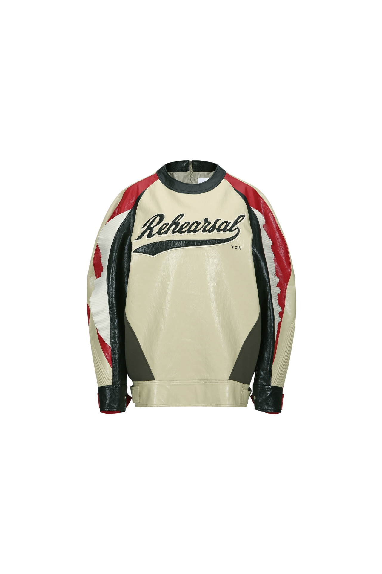 [2ND DROP] FAUX LEATHER SWEATSHIRT (F26TO10051BE)