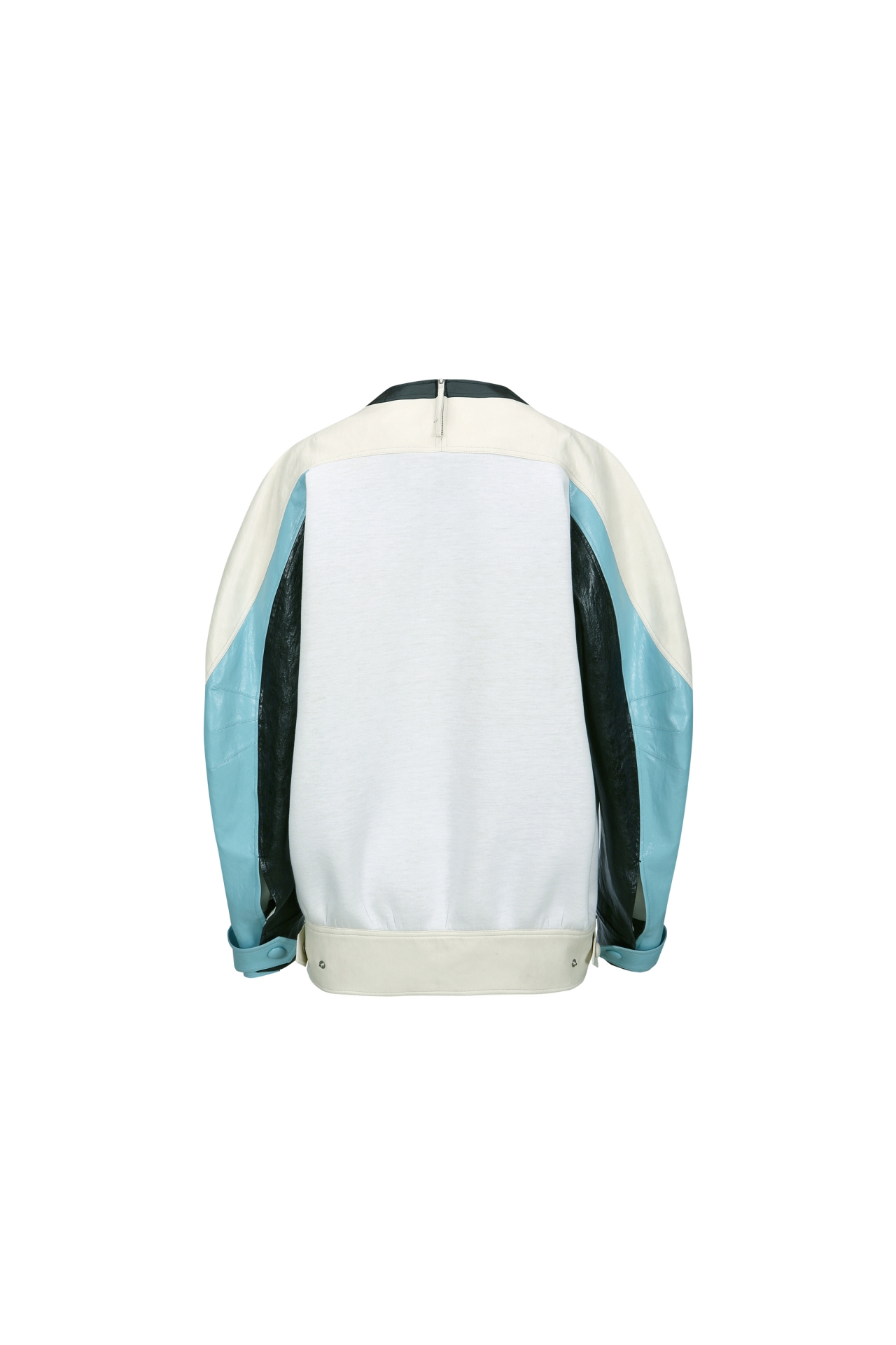 FAUX LEATHER SWEATSHIRT (F26TO10052WH)