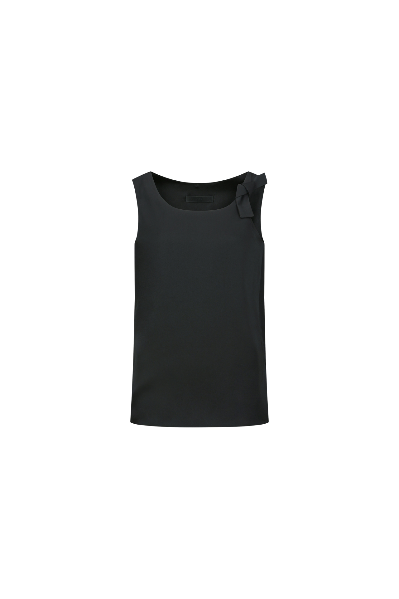 BOW-DETAIL SLEEVELESS TOP (F26TO10071BK)