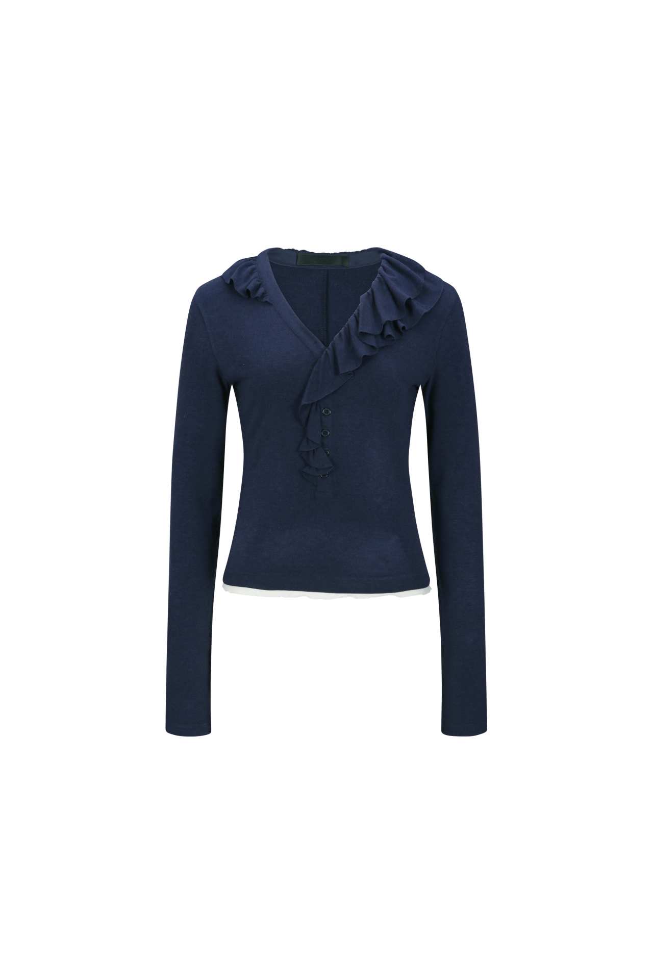 RUFFLE TRIM T-SHIRTS (F26TS11011NV)