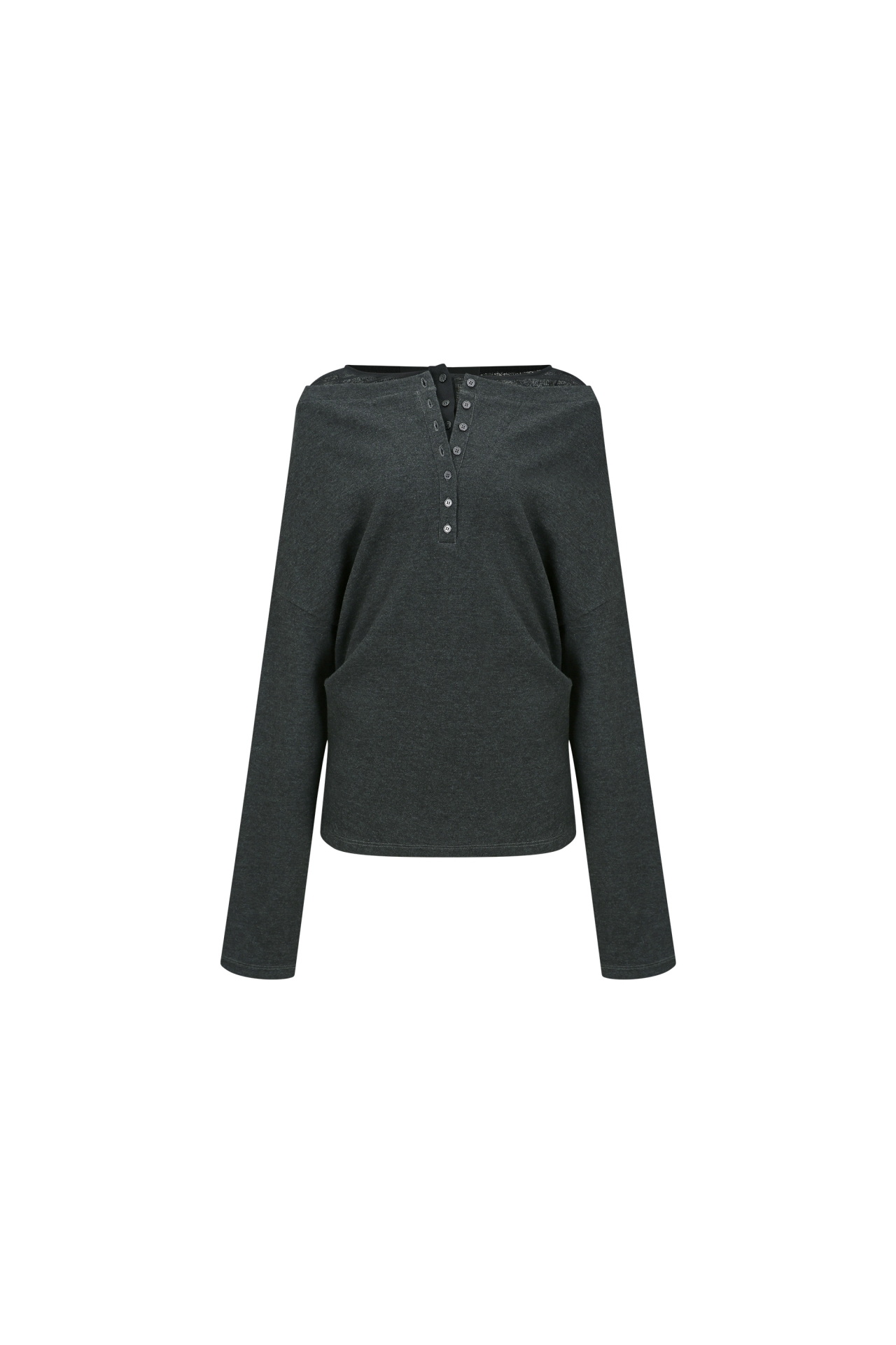 [2ND DROP] LAYERED COLLAR T-SHIRTS (F26TS11021GY)