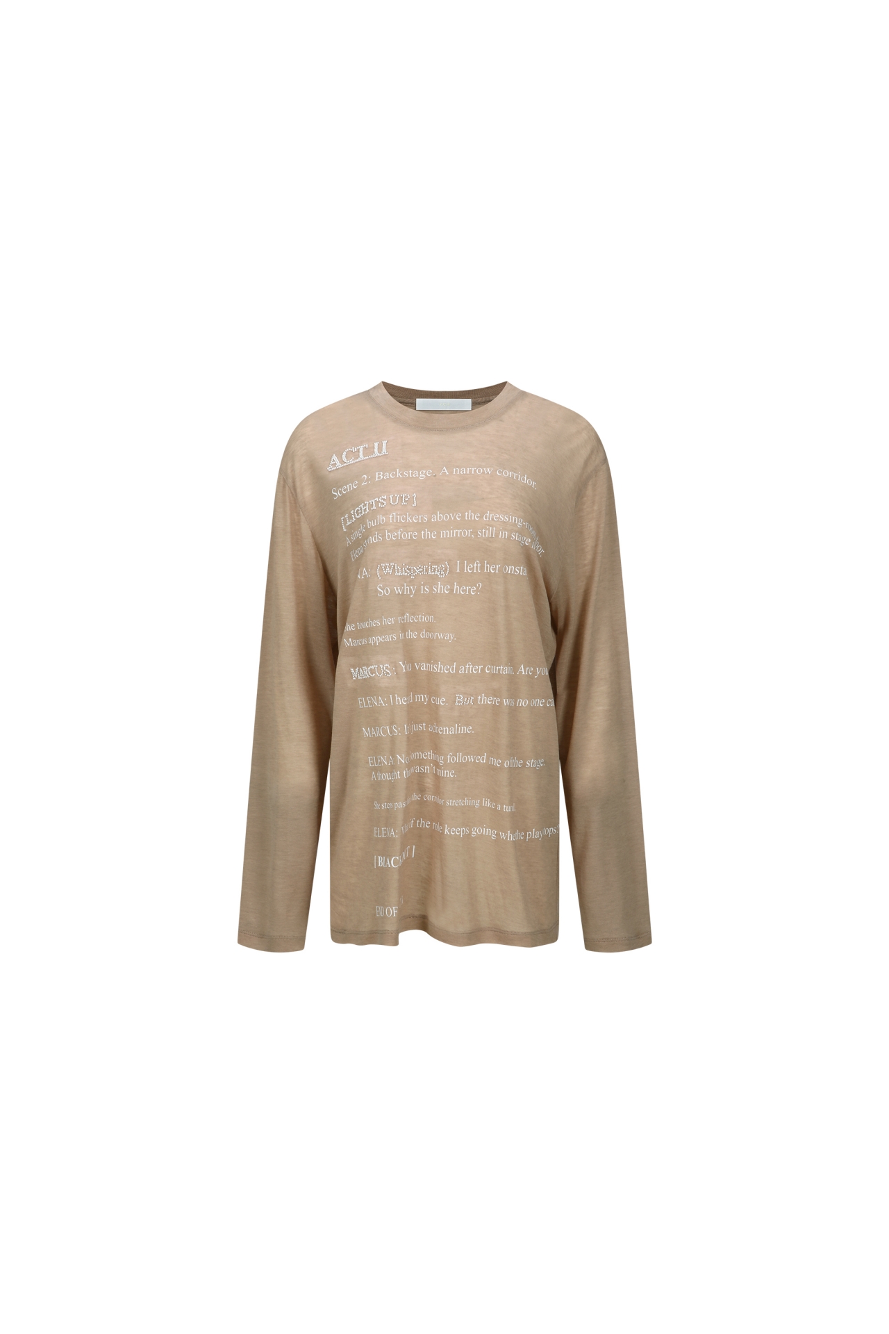 LETTER PRINT LONG-SLEEVE TEE (F26TS11121BR)