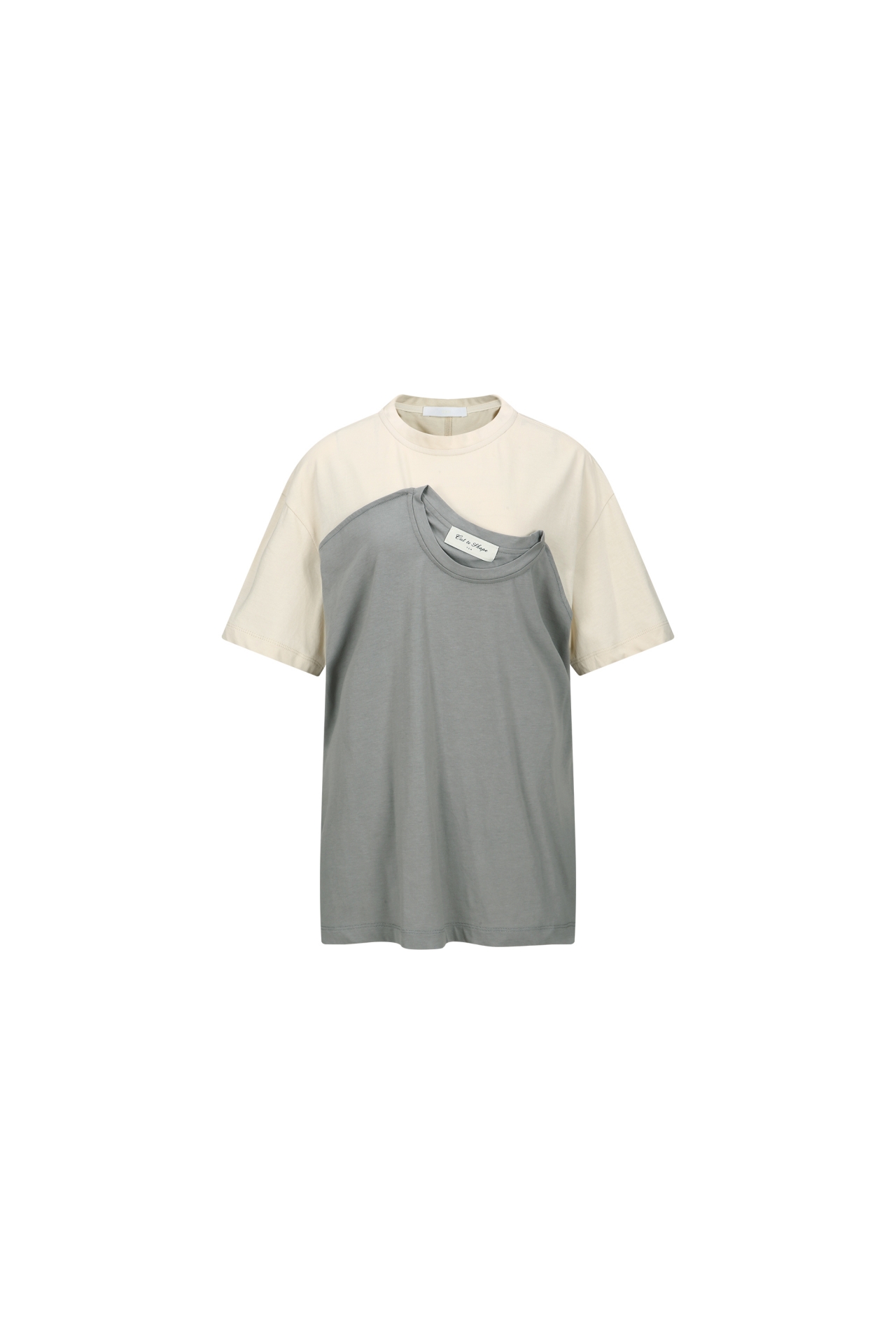 COLOR-BLOCK LAYERED T-SHIRT (F26TS11171PE)