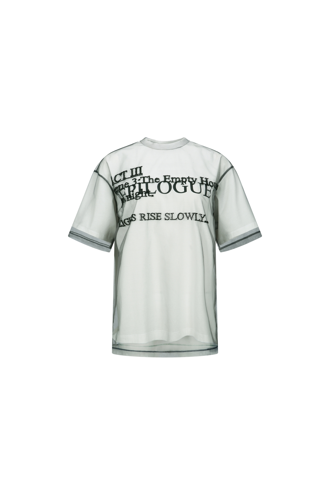 SHEER LAYERED T-SHIRT (F26TS11181GY)