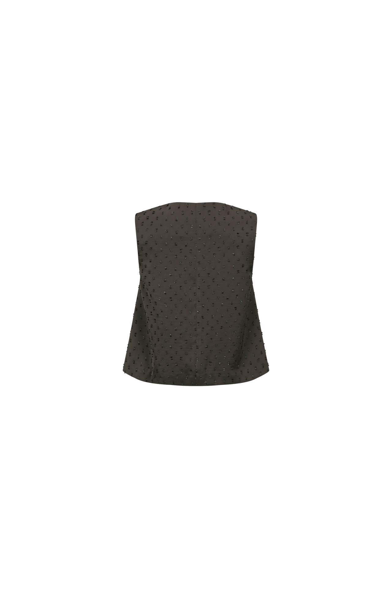 TEXTURED BUTTON-FRONT VEST (F26VT3011BR)