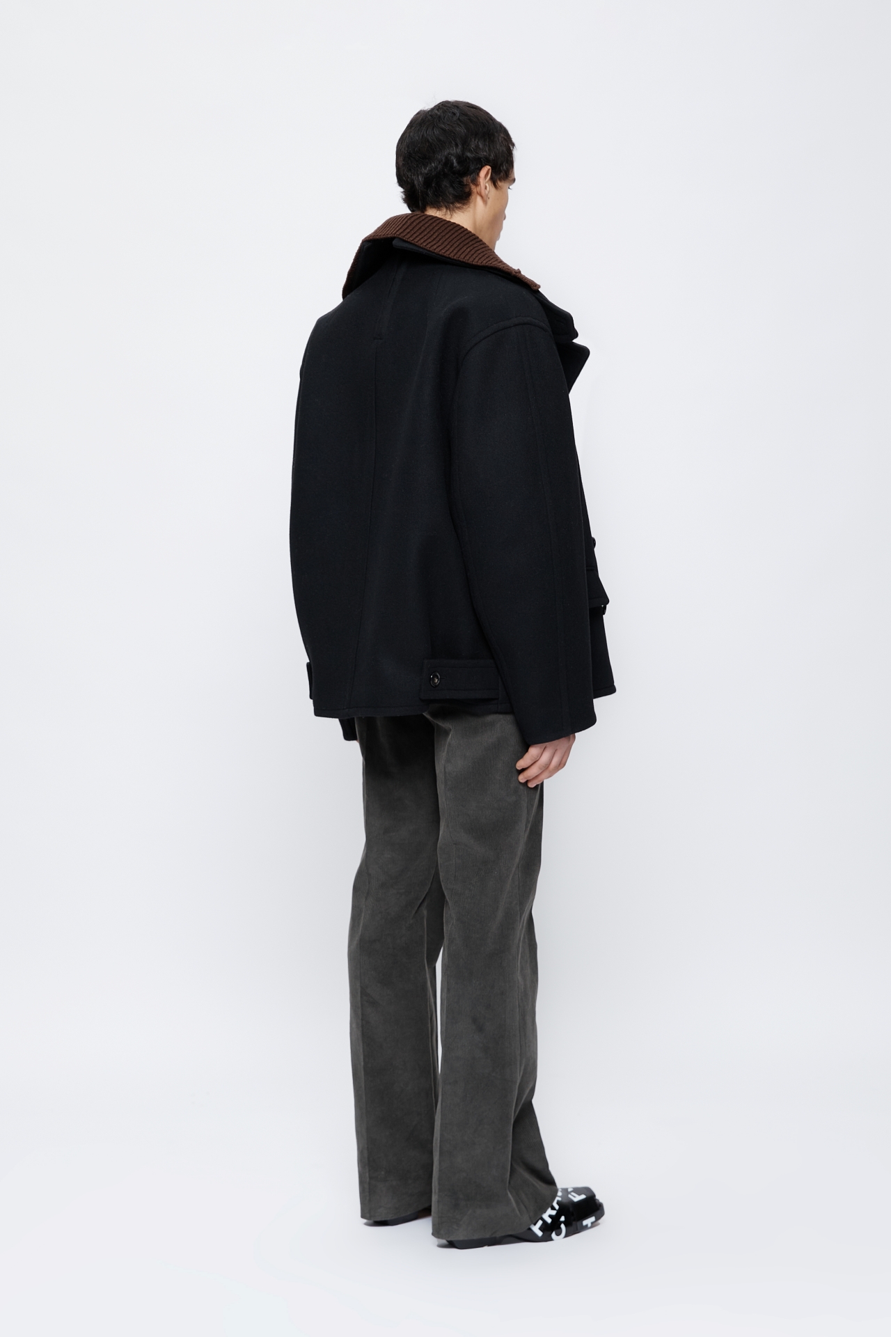 WOOL BLEND PEA COAT (MF25CT2061BK)