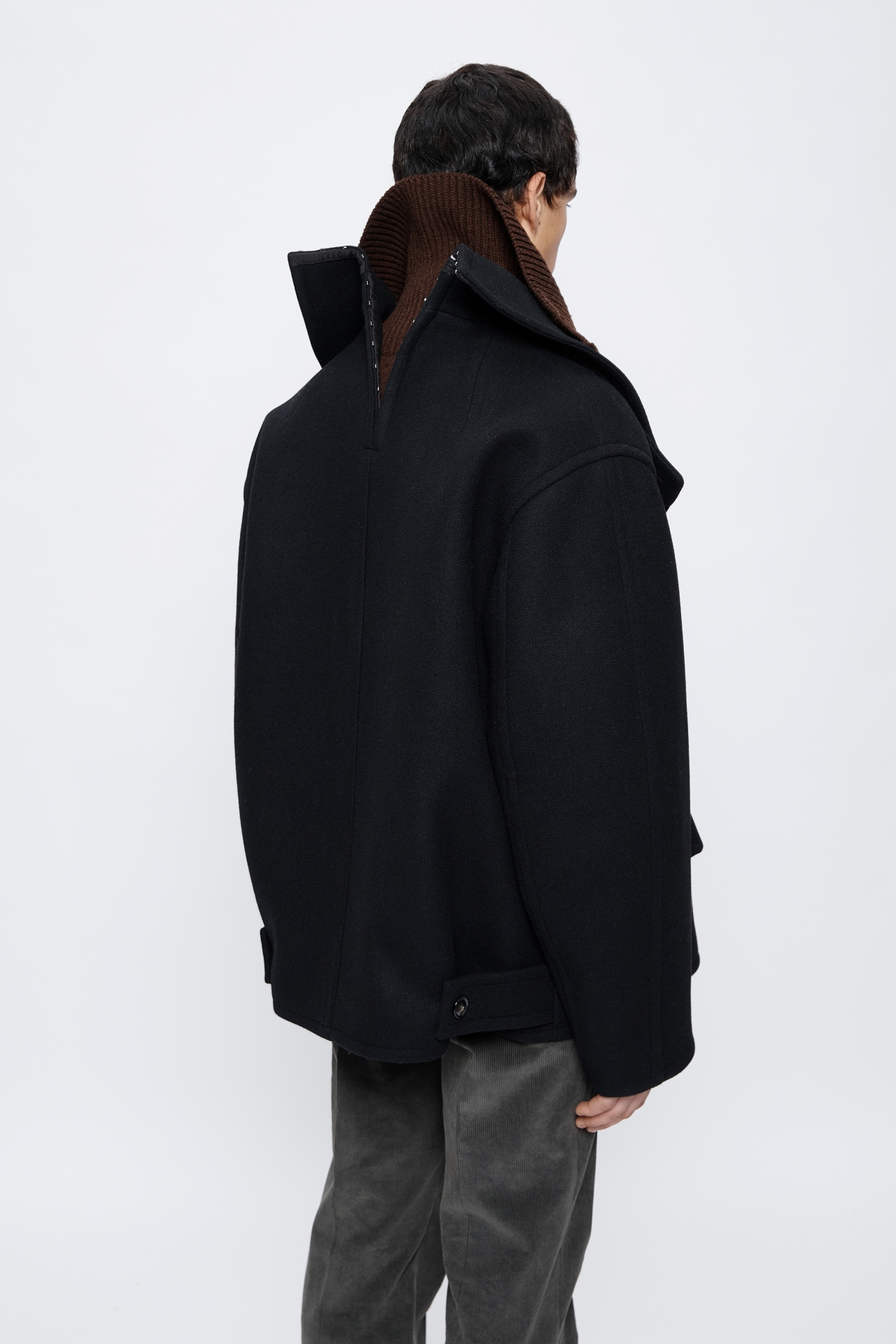 WOOL BLEND PEA COAT (MF25CT2061BK)