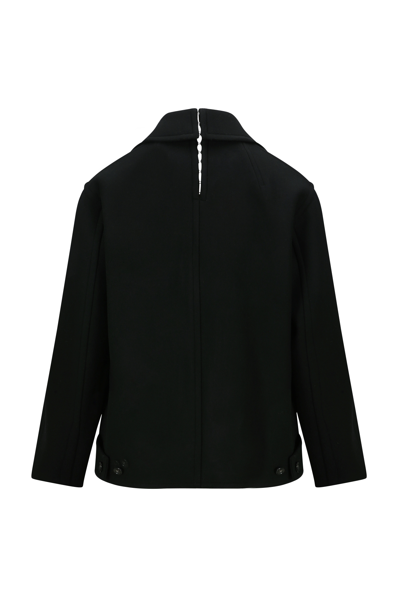 WOOL BLEND PEA COAT (MF25CT2061BK)