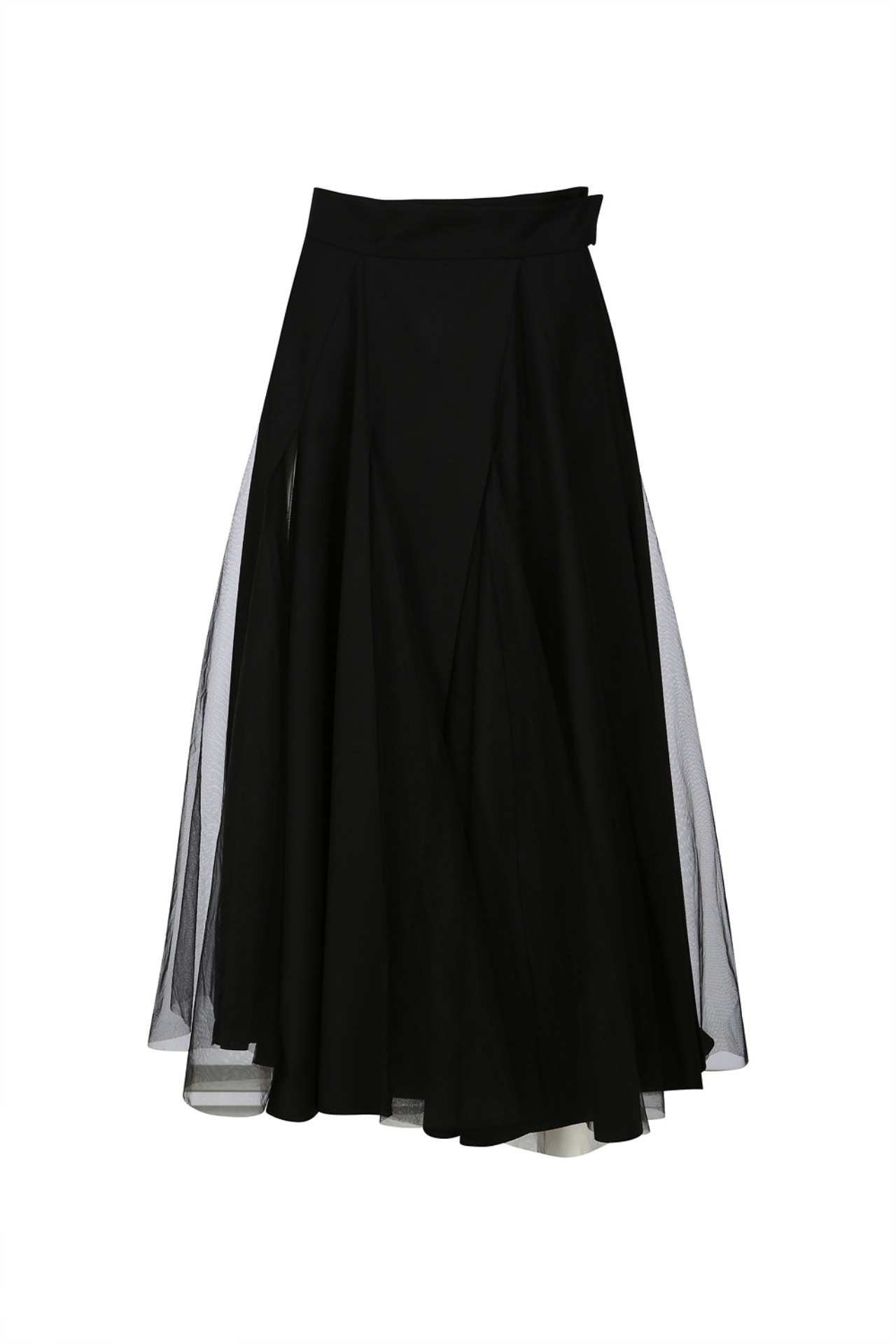 SHEER PLEATED SKIRT (R23SK101BK)