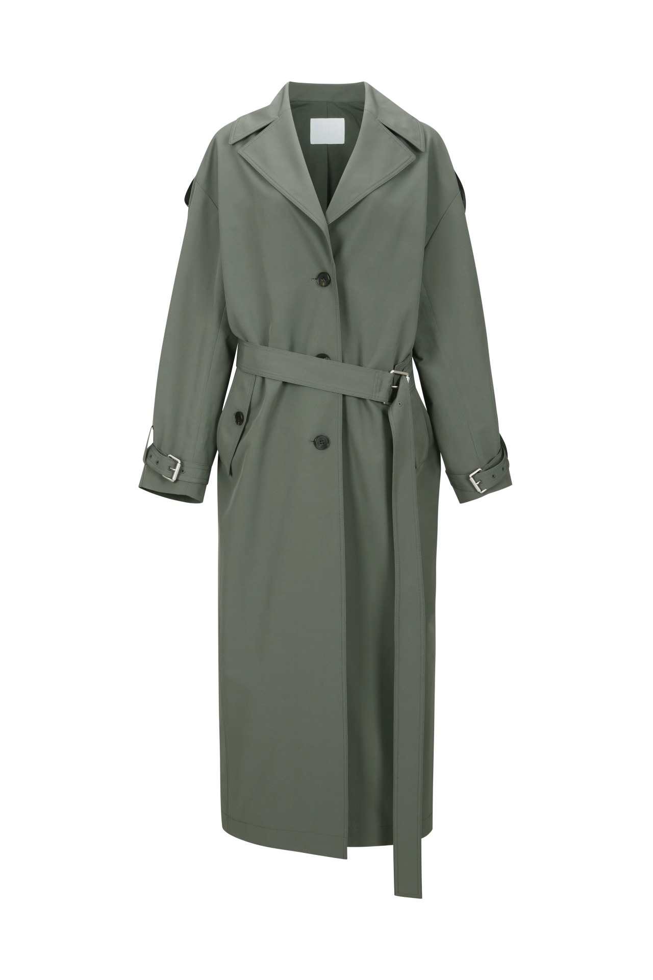 SINGLE-BREASTED TRENCH COAT KHAKI (R24OT005KK)
