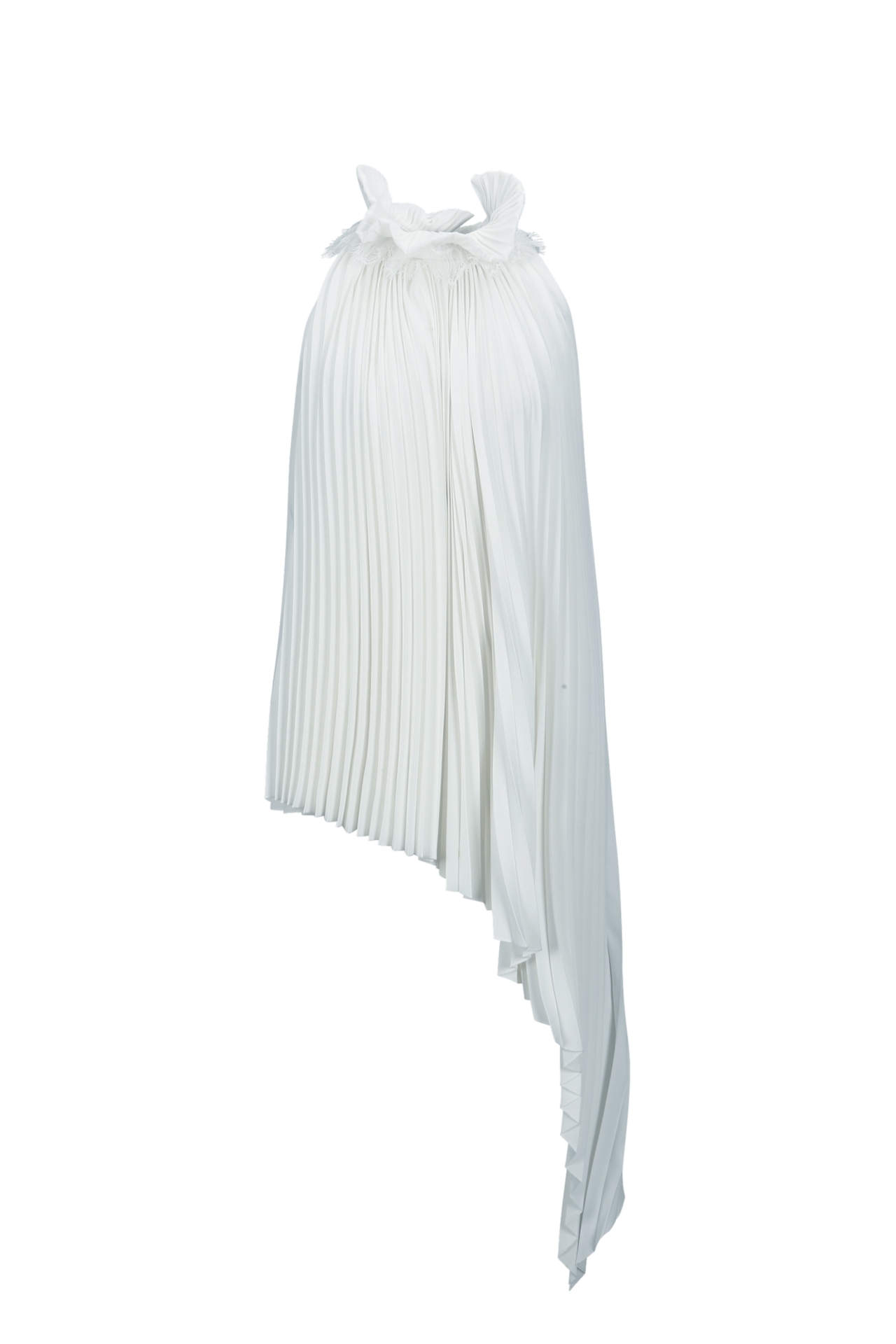 ASYMMETRICAL HALTER BLOUSE (R26BL4011WH)