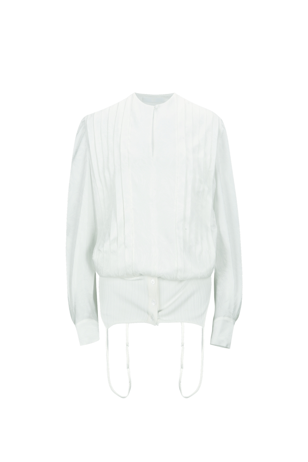 UPSIDE DOWN SLIP PLEAT BLOUSE (R26BL4041WH)