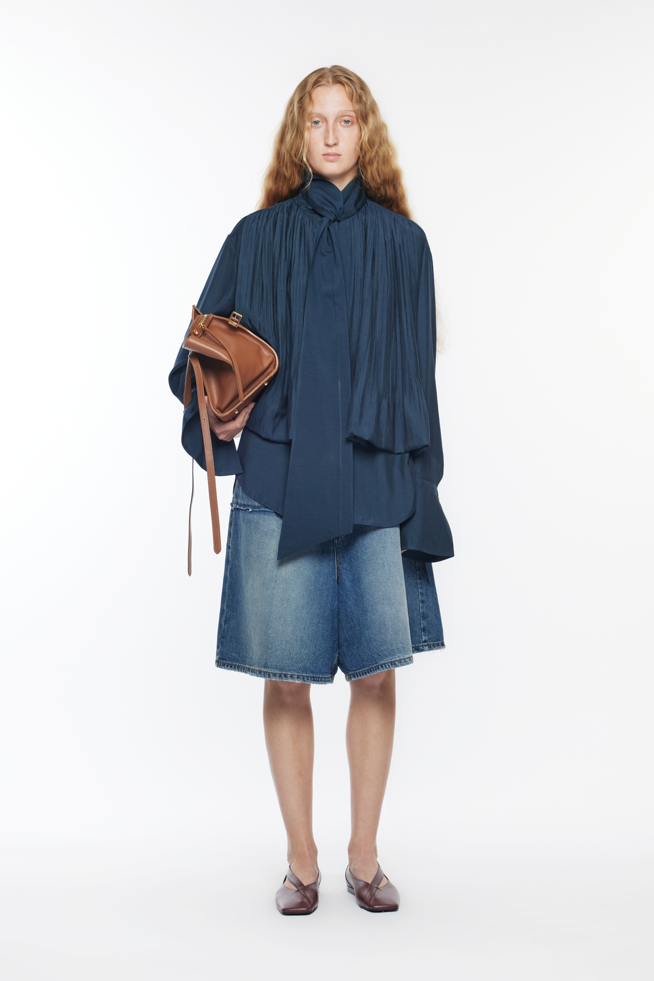 PLEATS TIE SHIRT (R26BL4131NV)