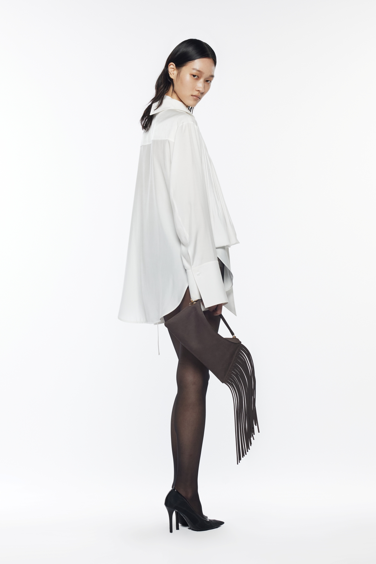 PLEATS TIE SHIRT (R26BL4131WH)