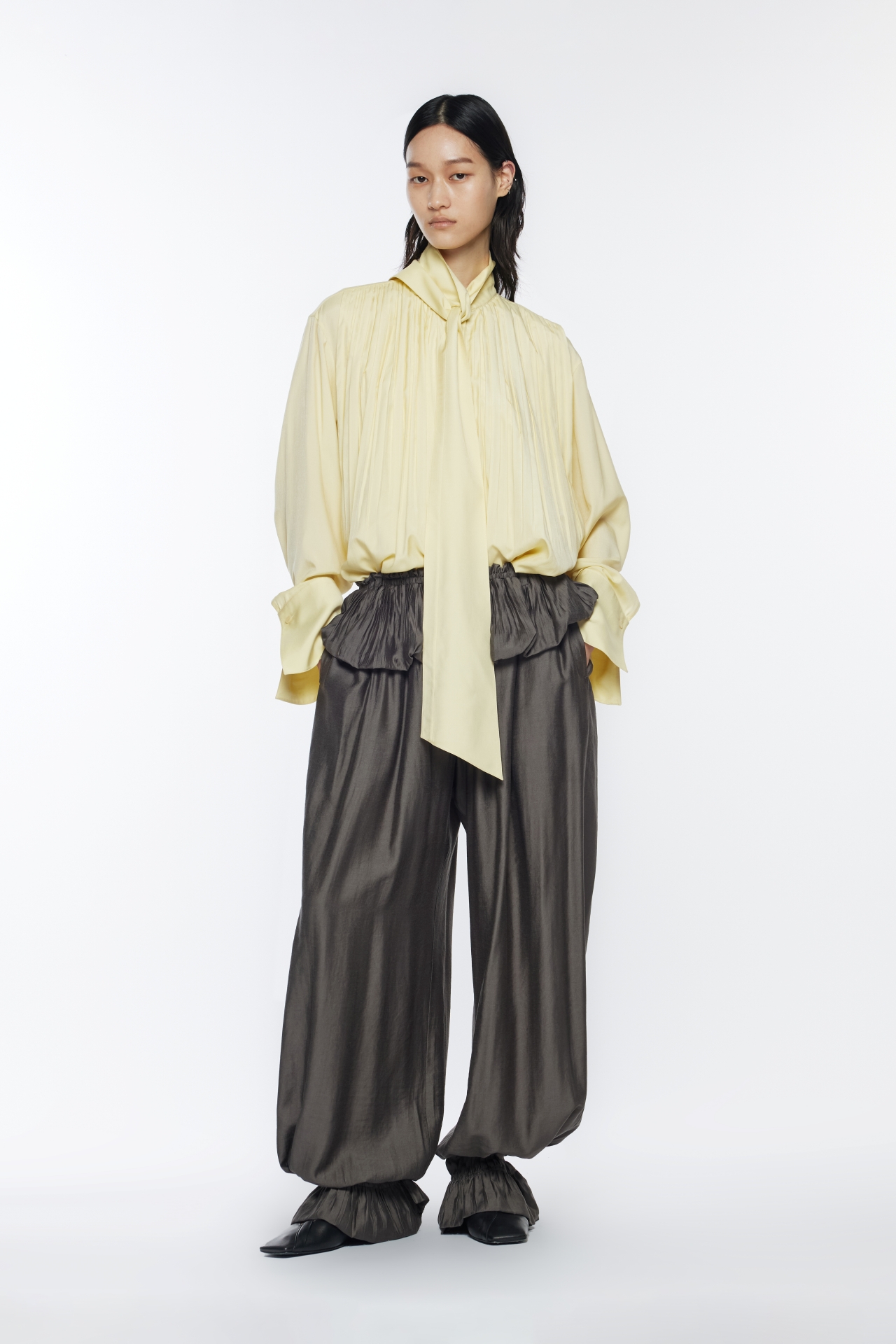 PLEATS TIE SHIRT (R26BL4131YL)