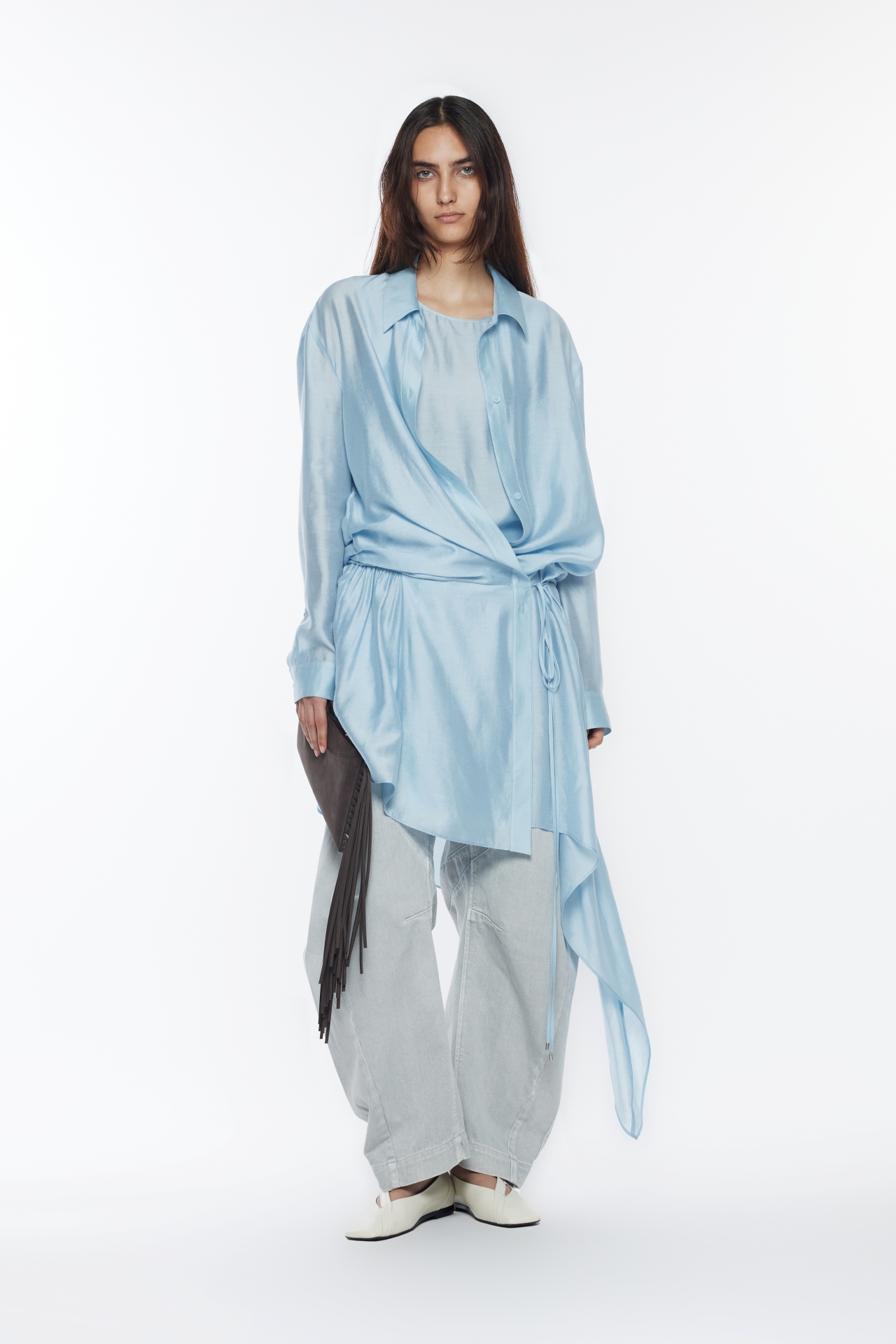 ASYMMETRICAL SHIRT DRESS (R26DJ7021BL)