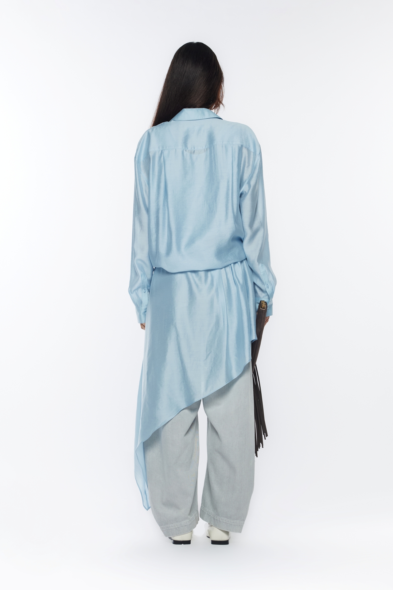 ASYMMETRICAL SHIRT DRESS (R26DJ7021BL)