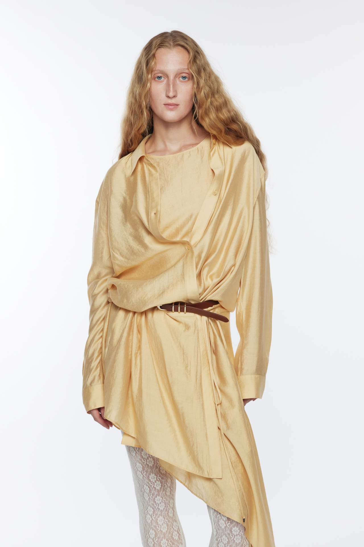 ASYMMETRICAL SHIRT DRESS (R26DJ7021YL)