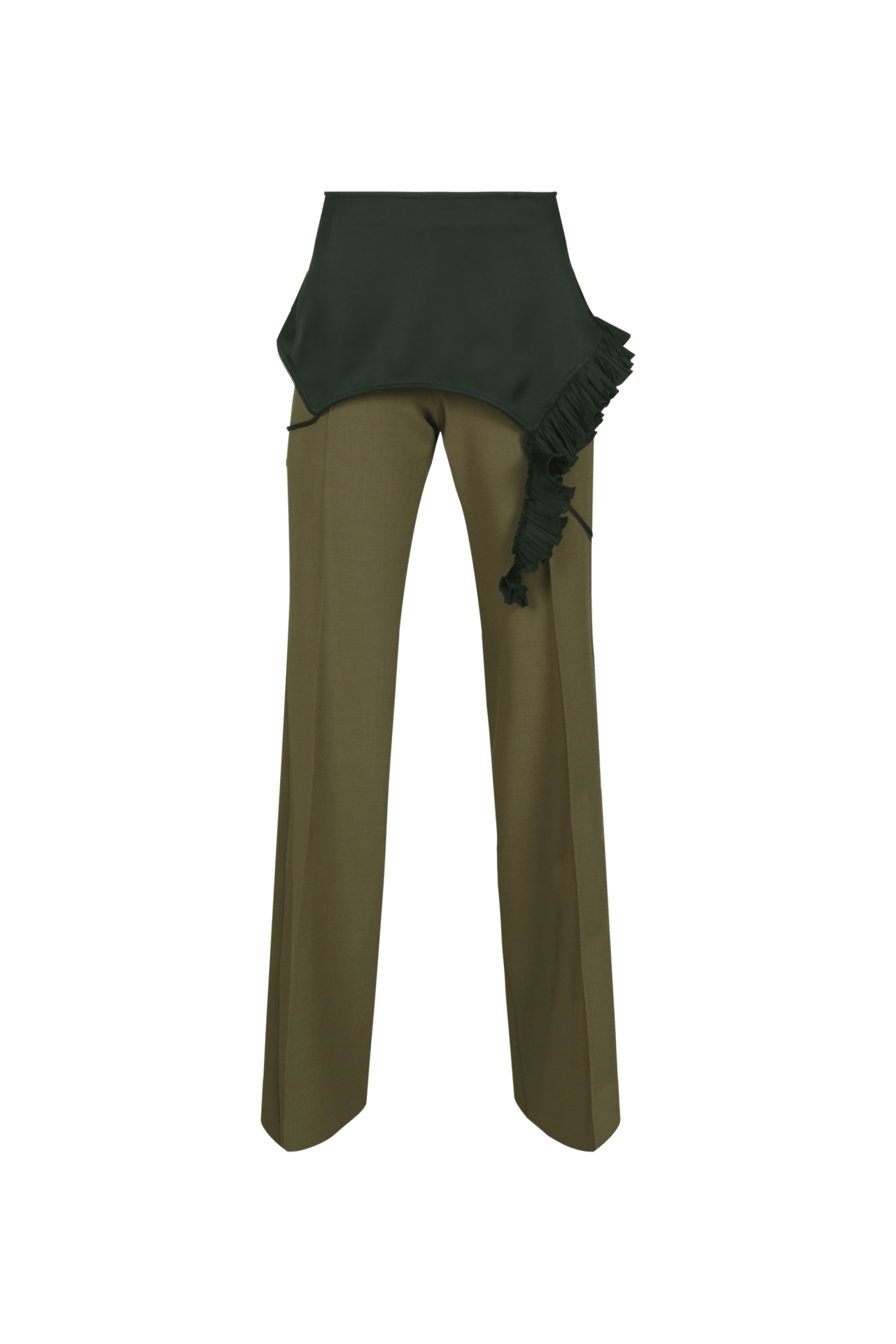 RUFFLE SLIP LAYERED PANTS (R26PT5091KK)