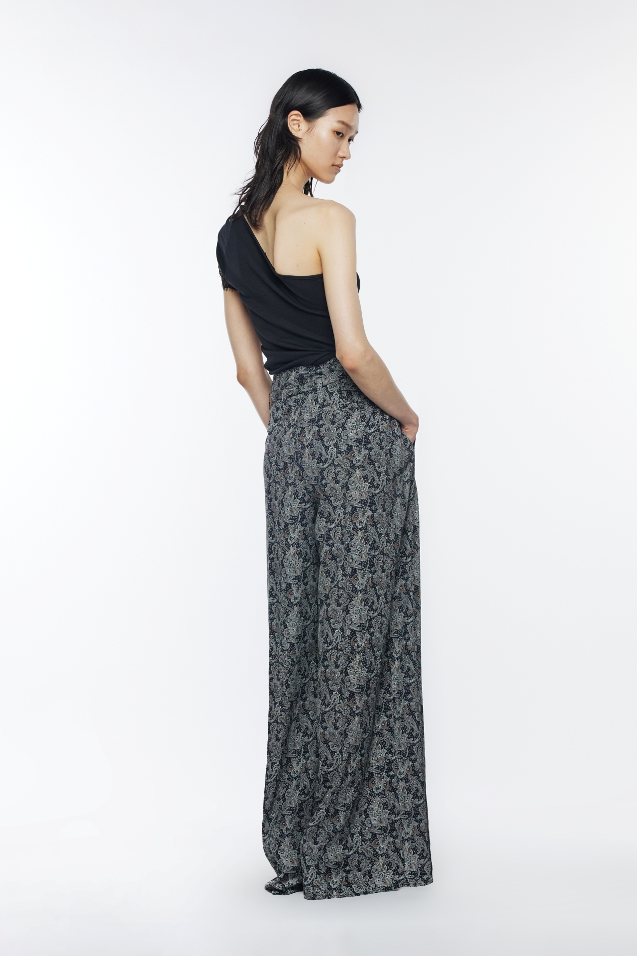 PAISLEY TROUSERS (R26PT5112BK)