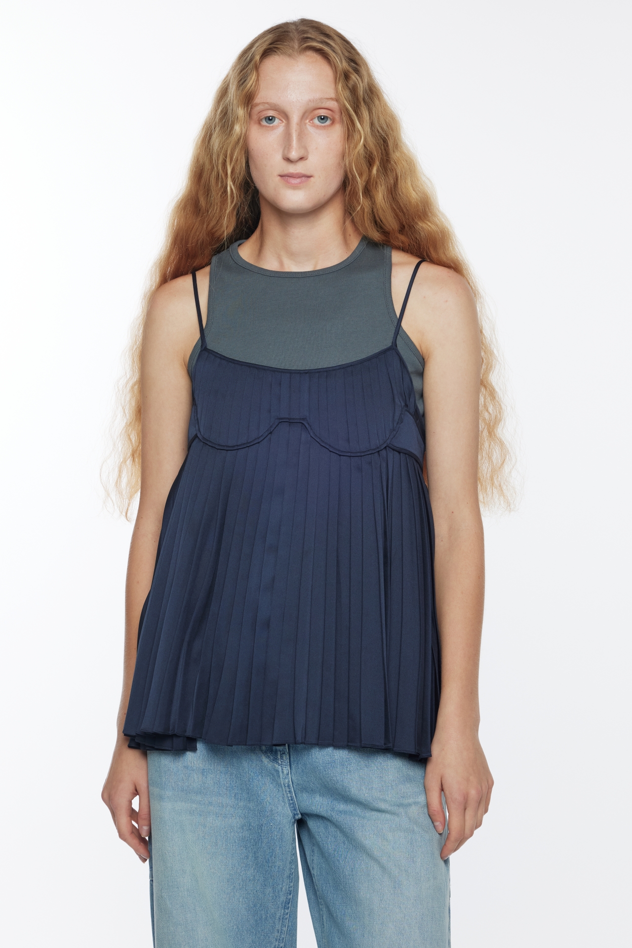 PLEAT SLIP TOP (R26TO10042NV)