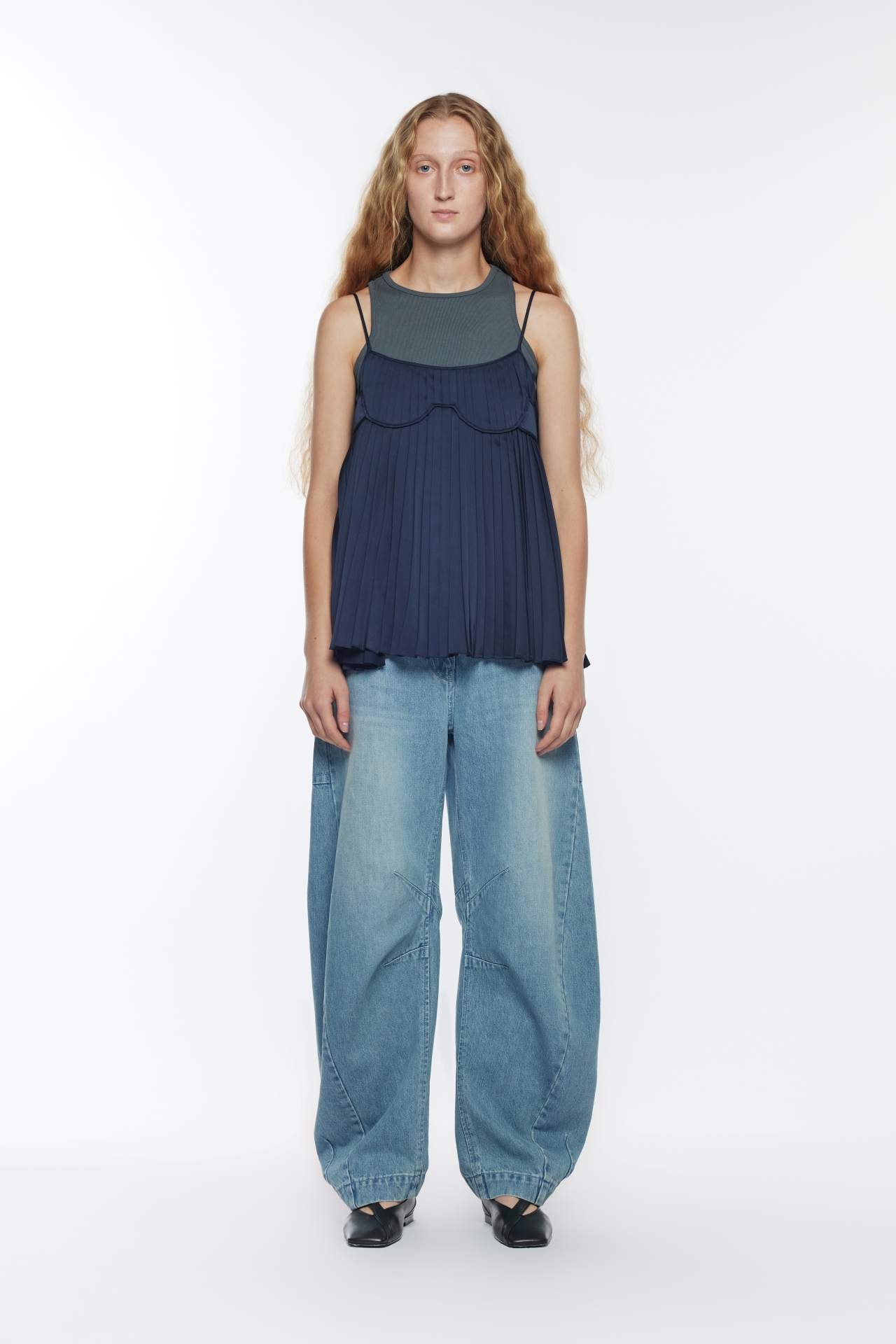 PLEAT SLIP TOP (R26TO10042NV)