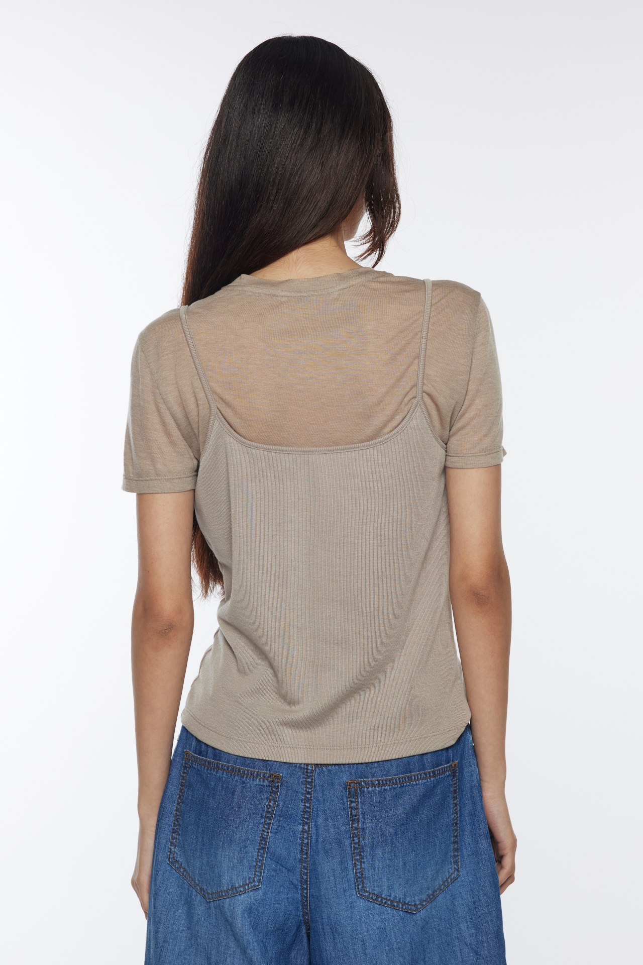 SLIP LAYERED T-SHIRT (R26TS11151BE)