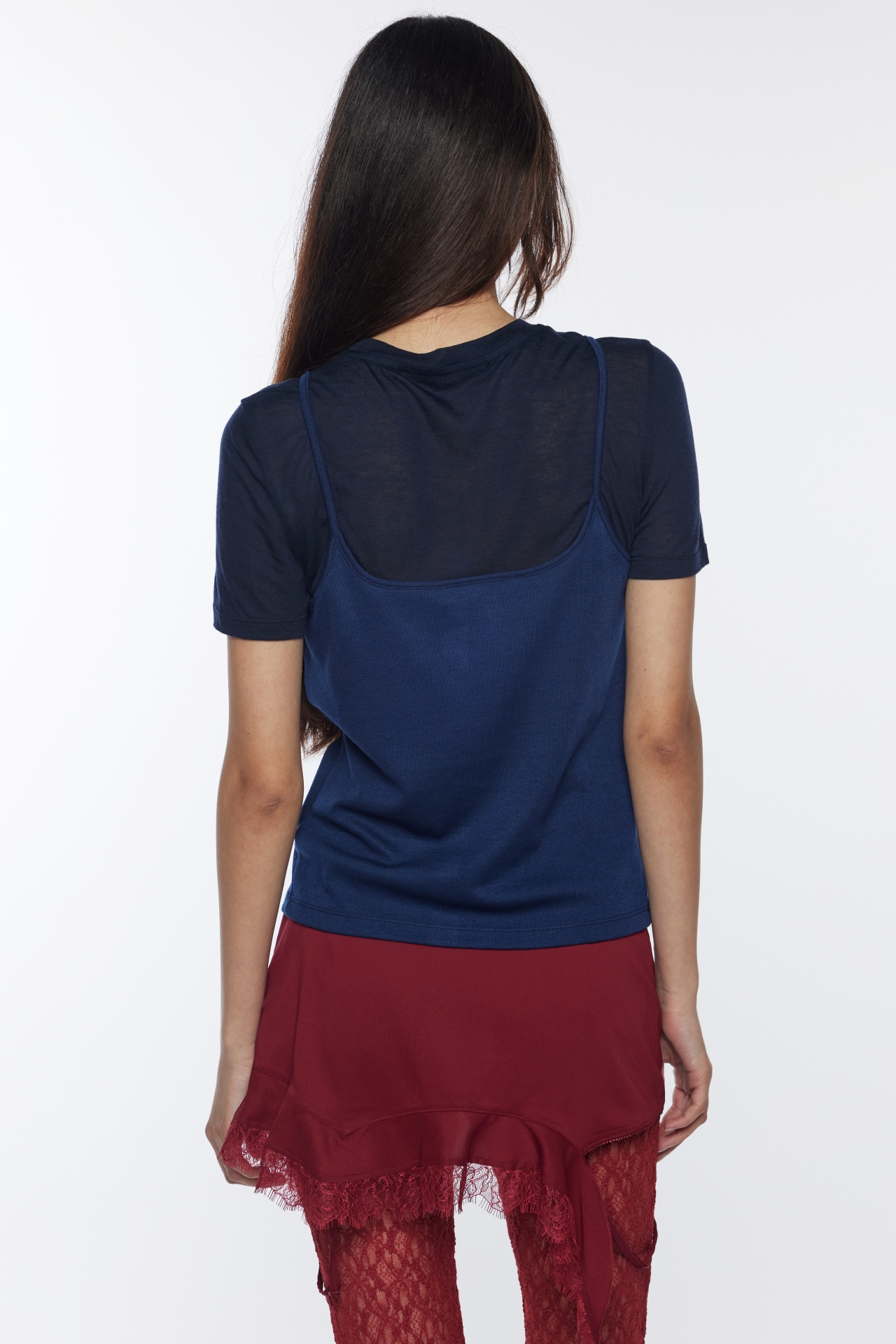 SLIP LAYERED T-SHIRT (R26TS11151NV)