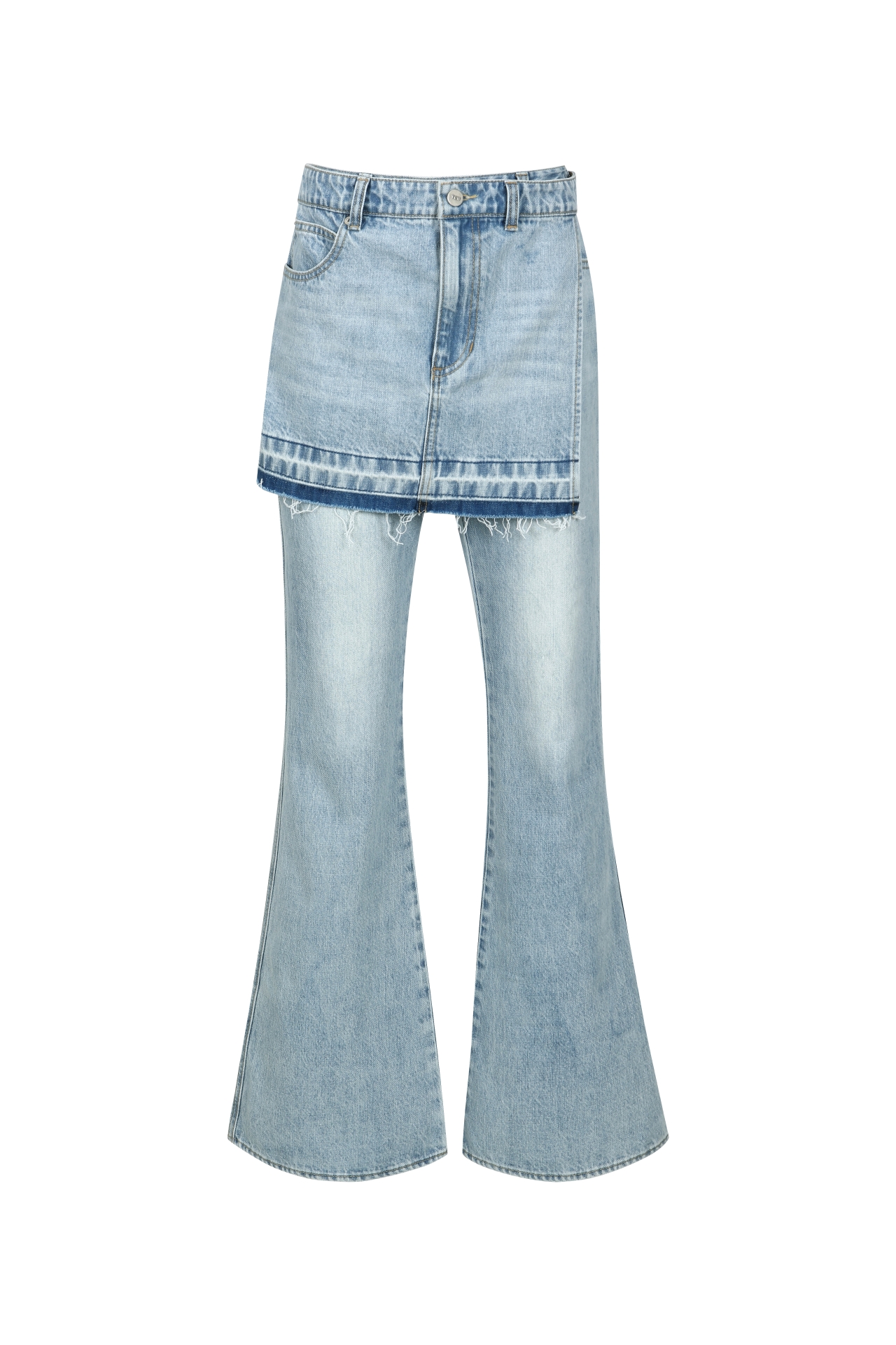 DENIM SKIRT LAYERED JEANS BLUE (S25DB8021BL)