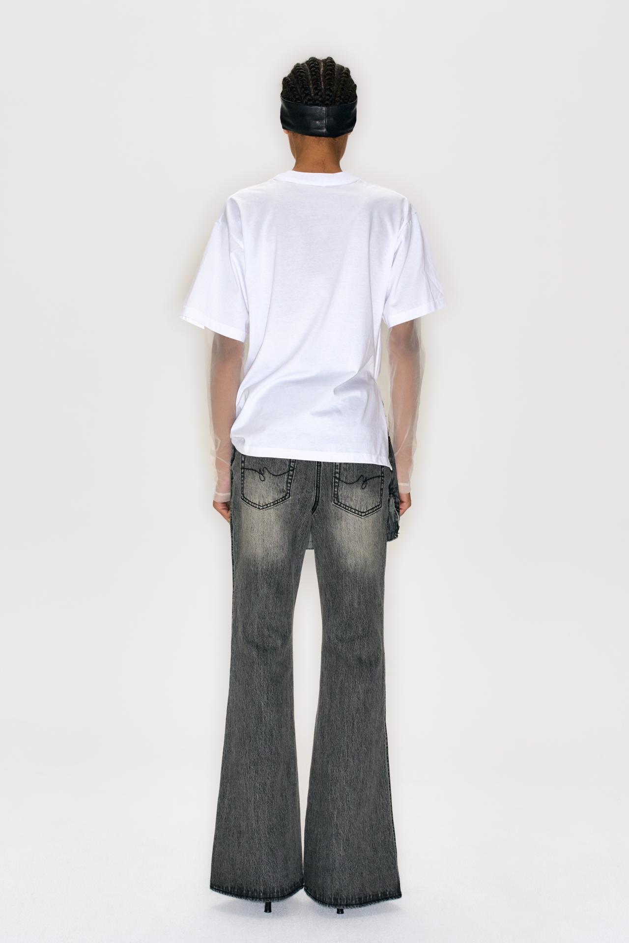 DENIM SKIRT LAYERED JEANS BLACK (S25DB8022BK)