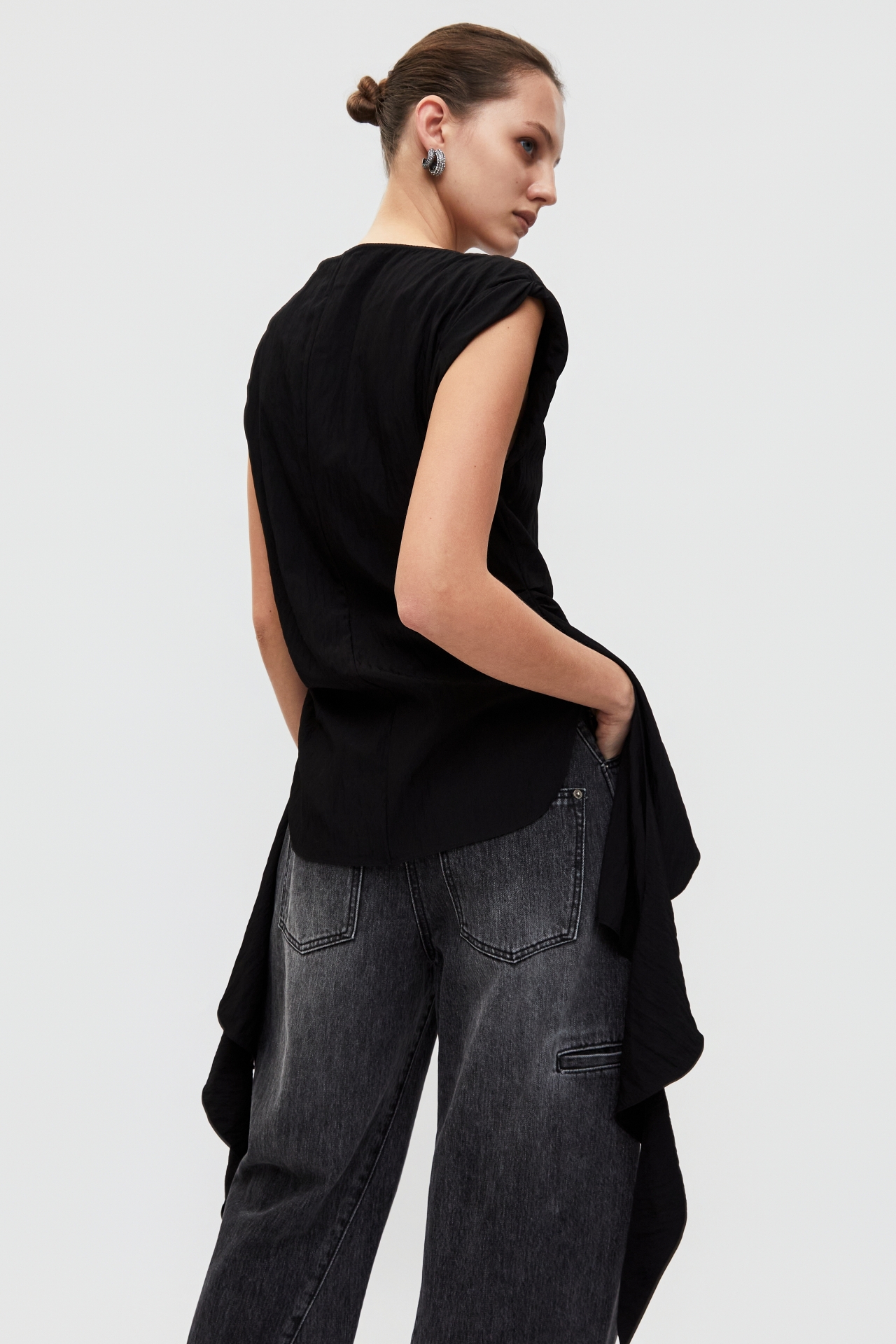 TWIST FLOW BLOUSE (S26BL4021BK)