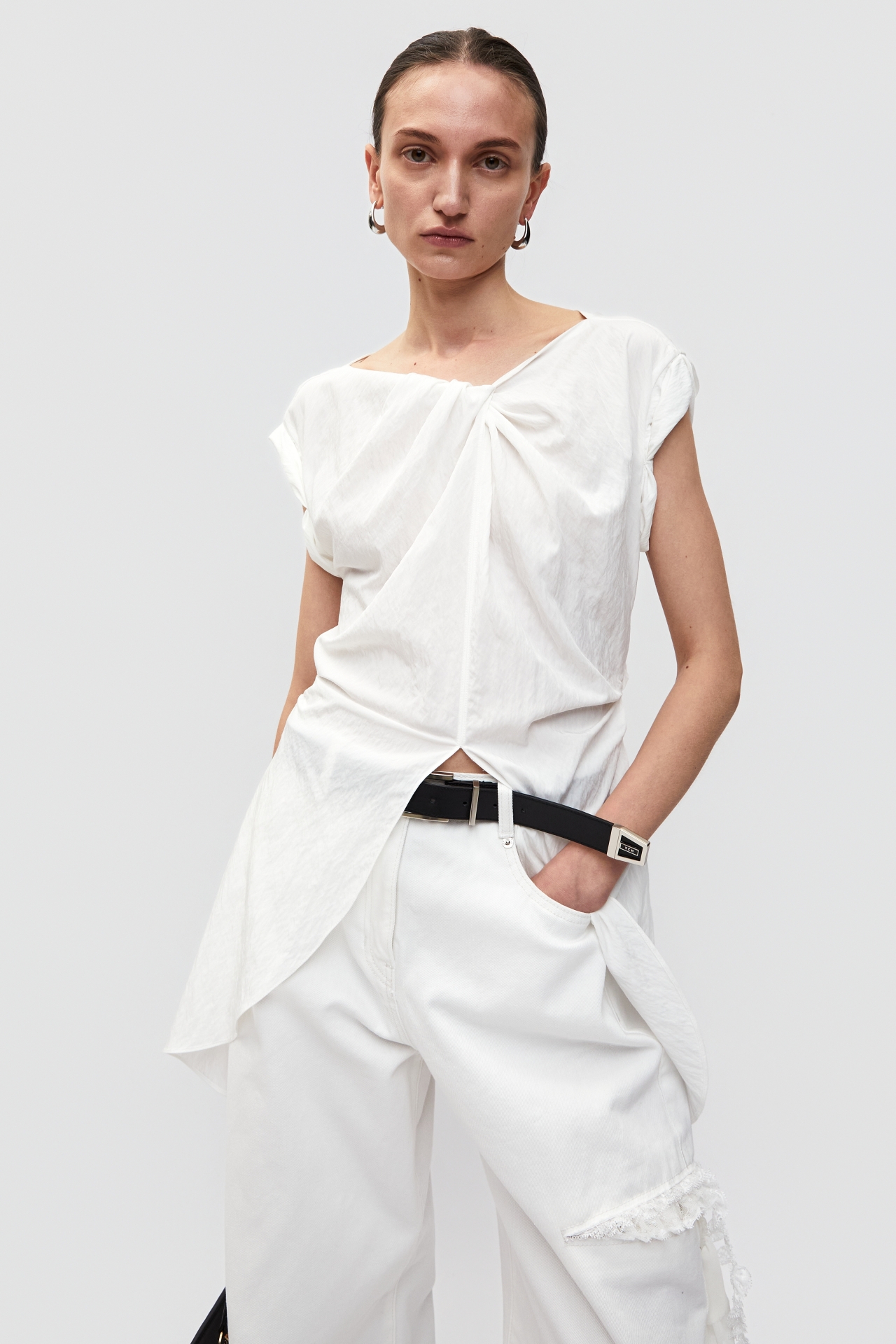 TWIST FLOW BLOUSE (S26BL4021WH)