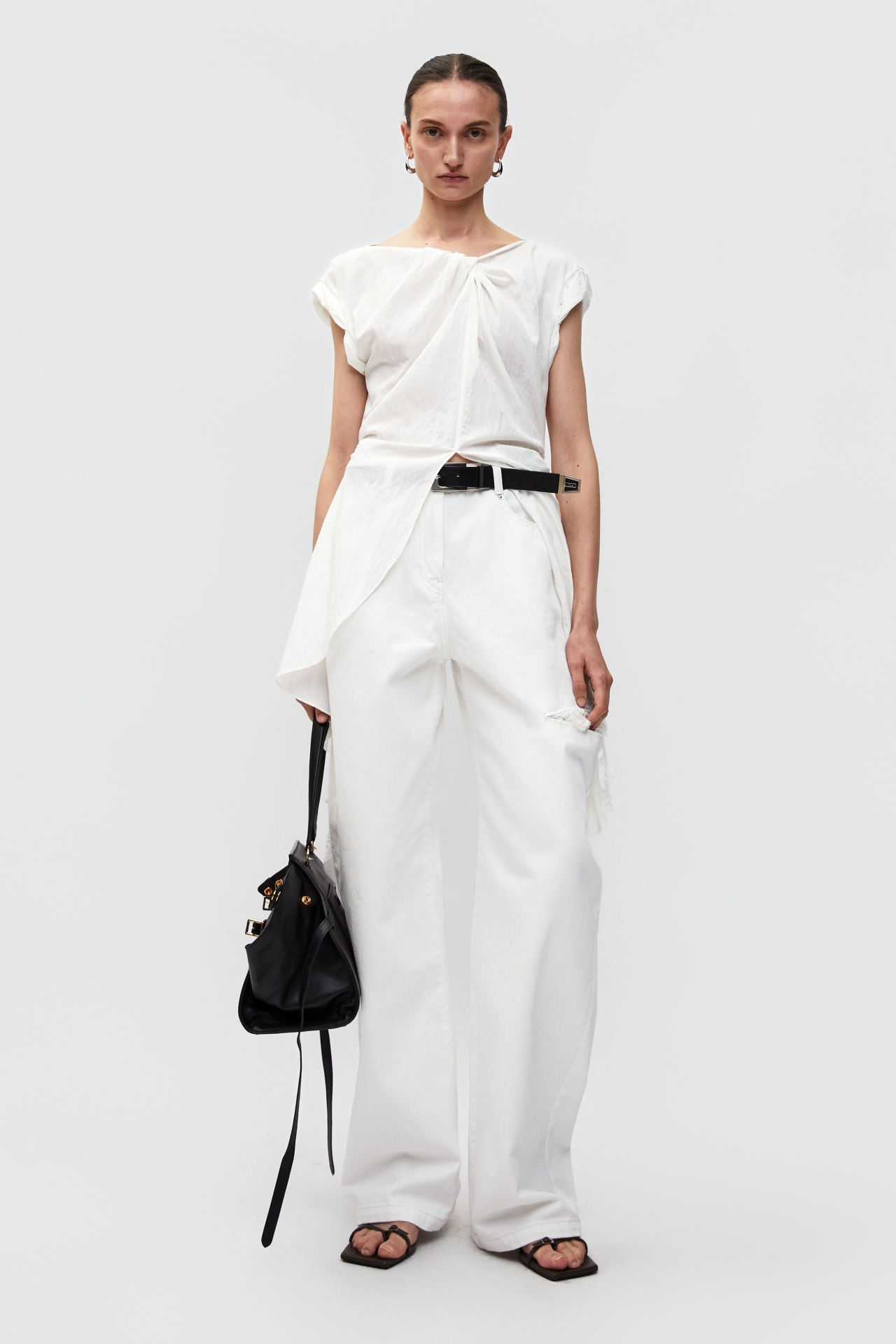 TWIST FLOW BLOUSE (S26BL4021WH)