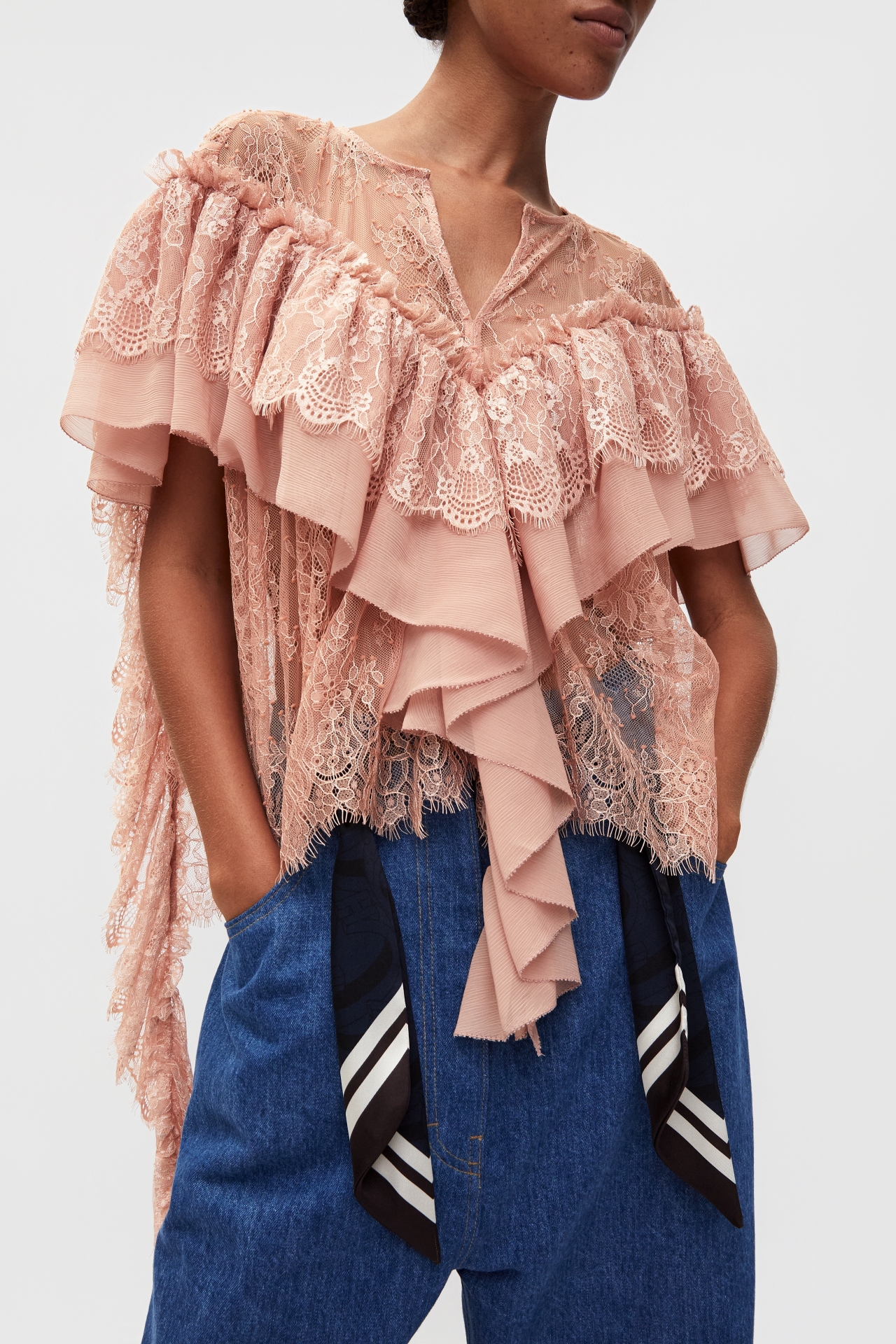 LAYERED LACE BLOUSE (S26BL4051PK)