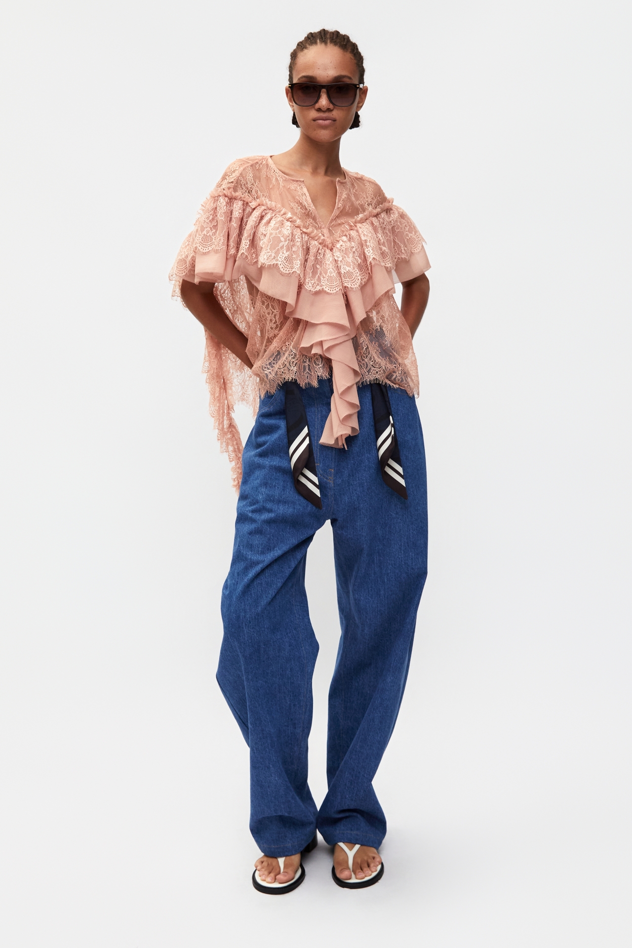 LAYERED LACE BLOUSE (S26BL4051PK)