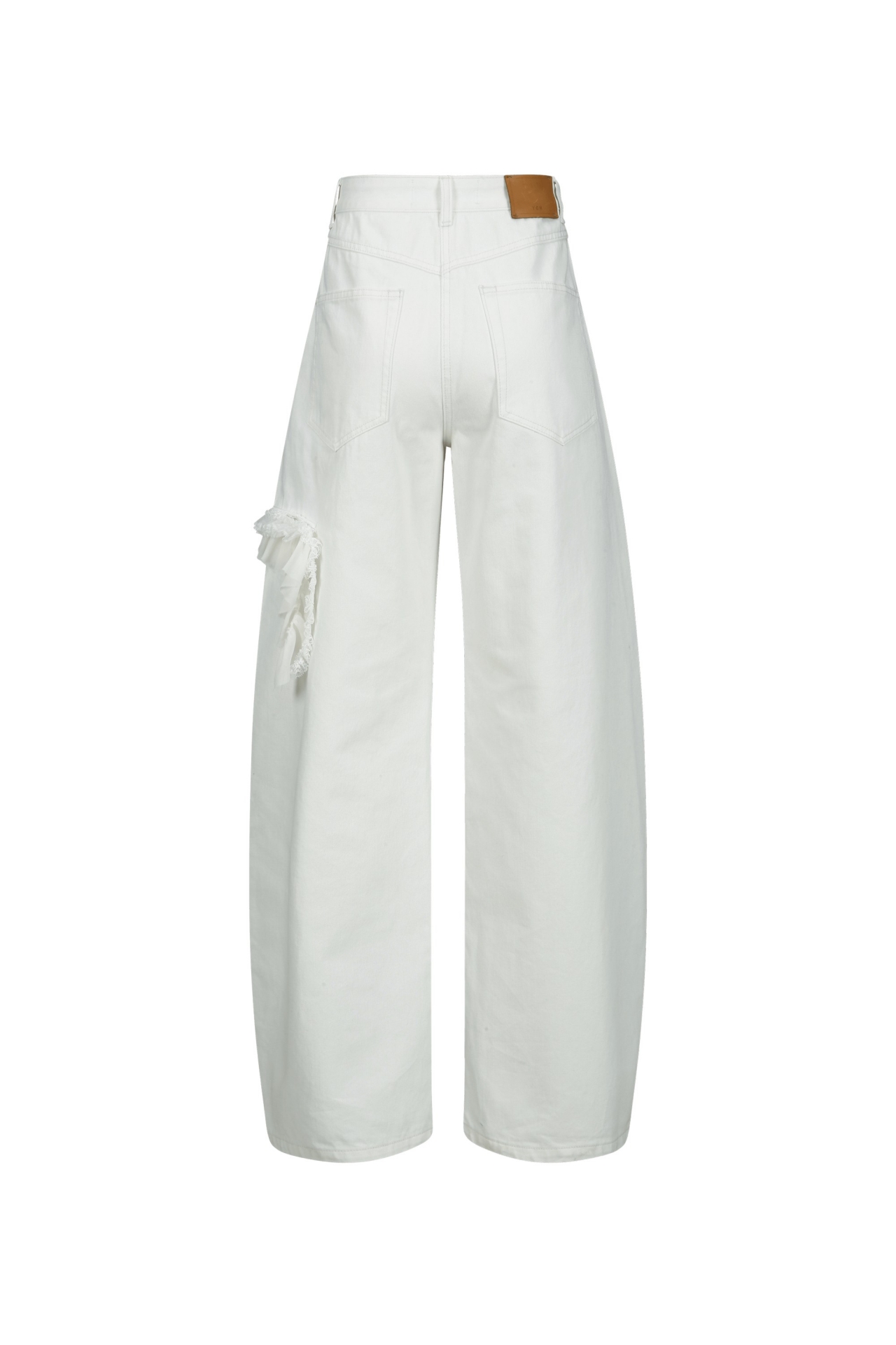 CUT-OUT LACE JEANS (S26DB8041WH)