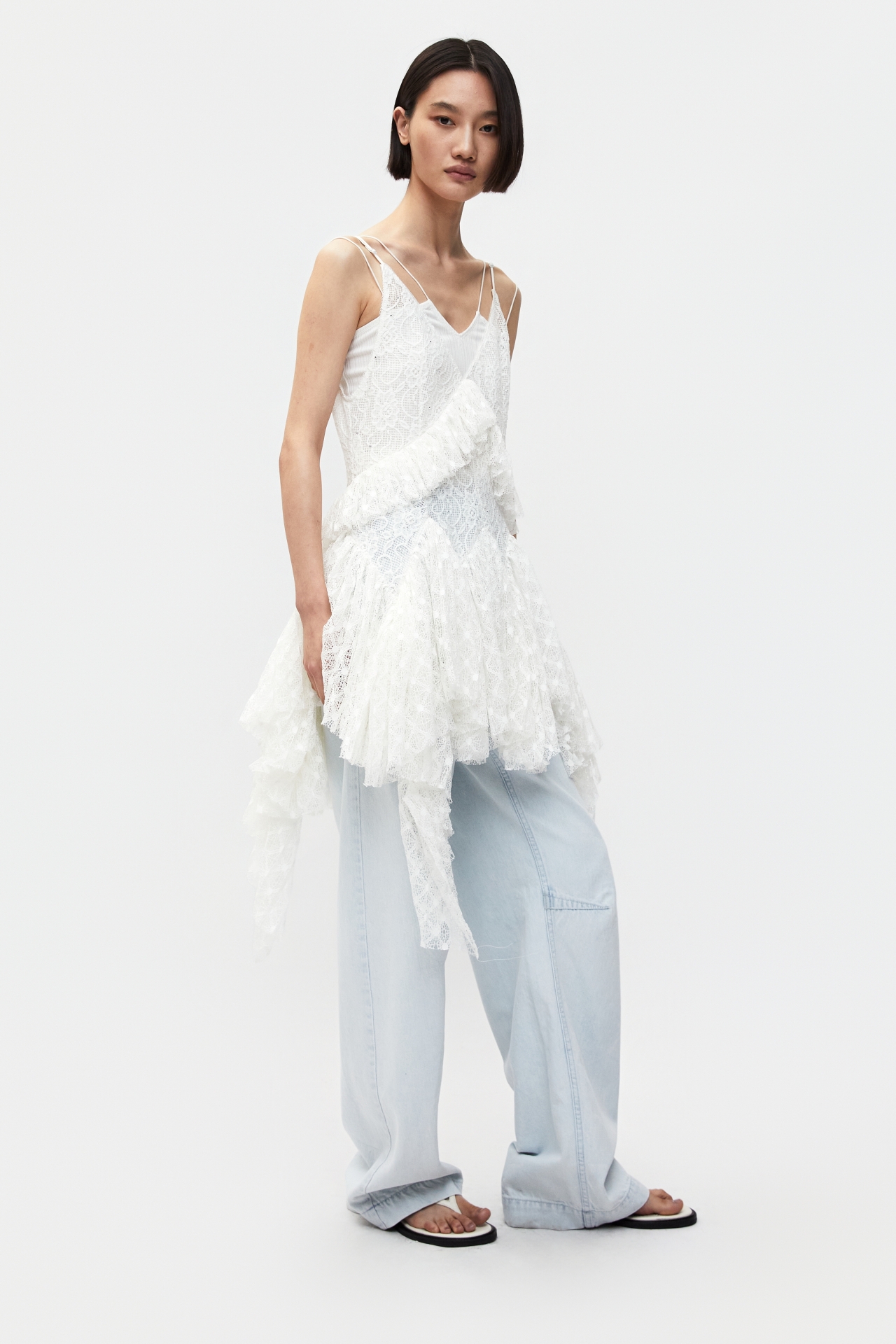 SLEEVELESS LAYERED DRESS (S26DJ7012WH)