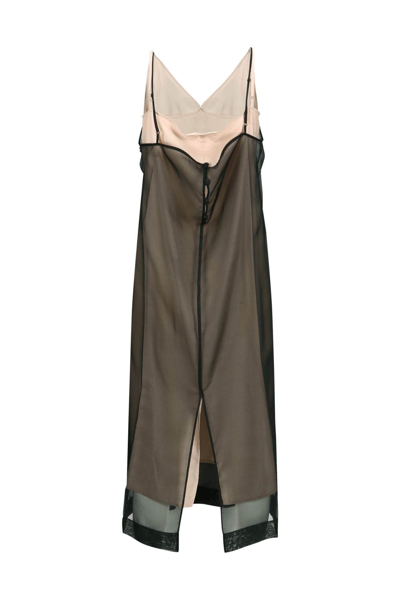 SHEER LAYERED DRESS (S26DJ7051BK)