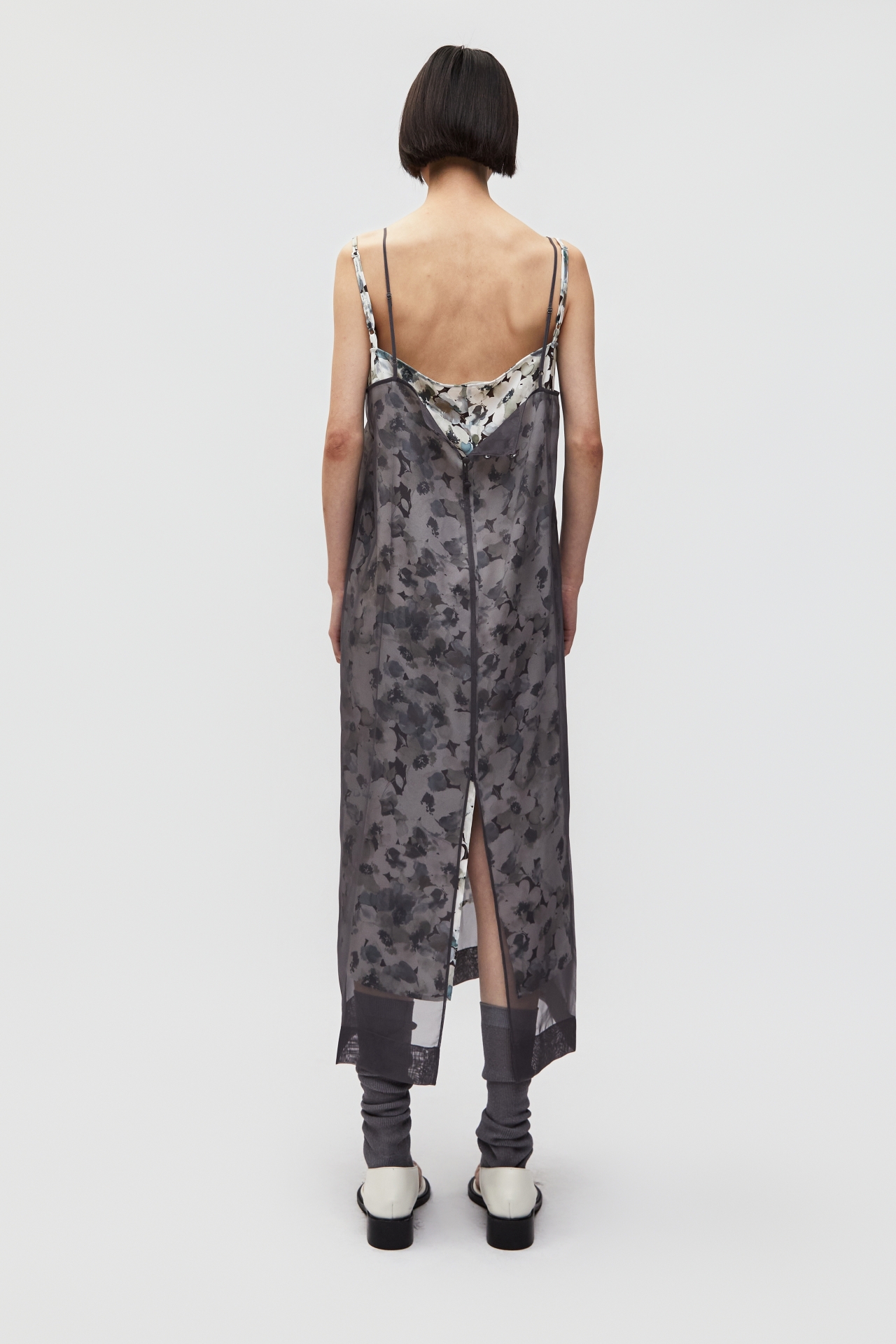 SHEER LAYERED DRESS (S26DJ7052GY)