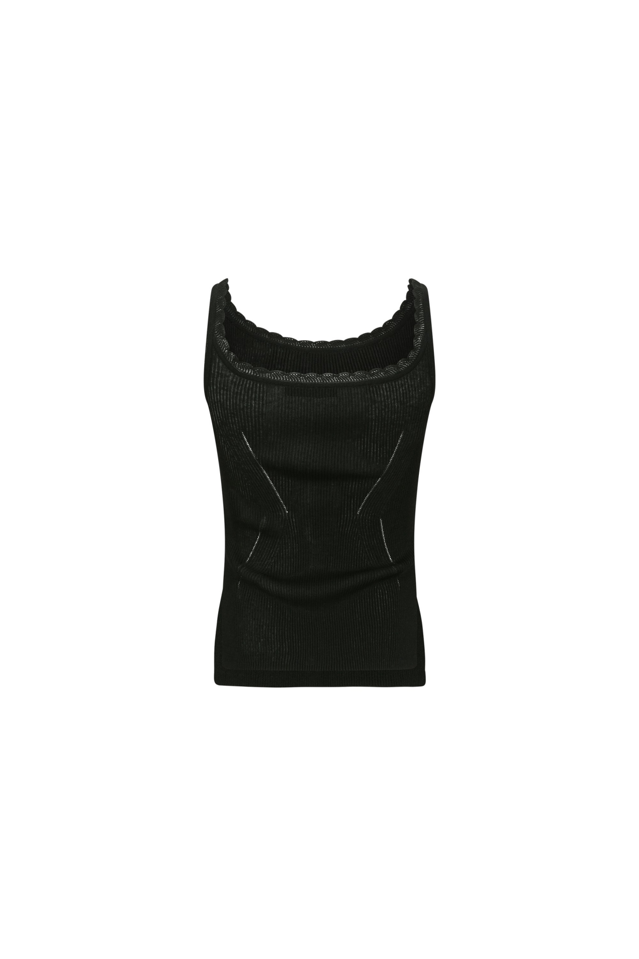 KNITTED TANK TOP (S26KT9011BK)