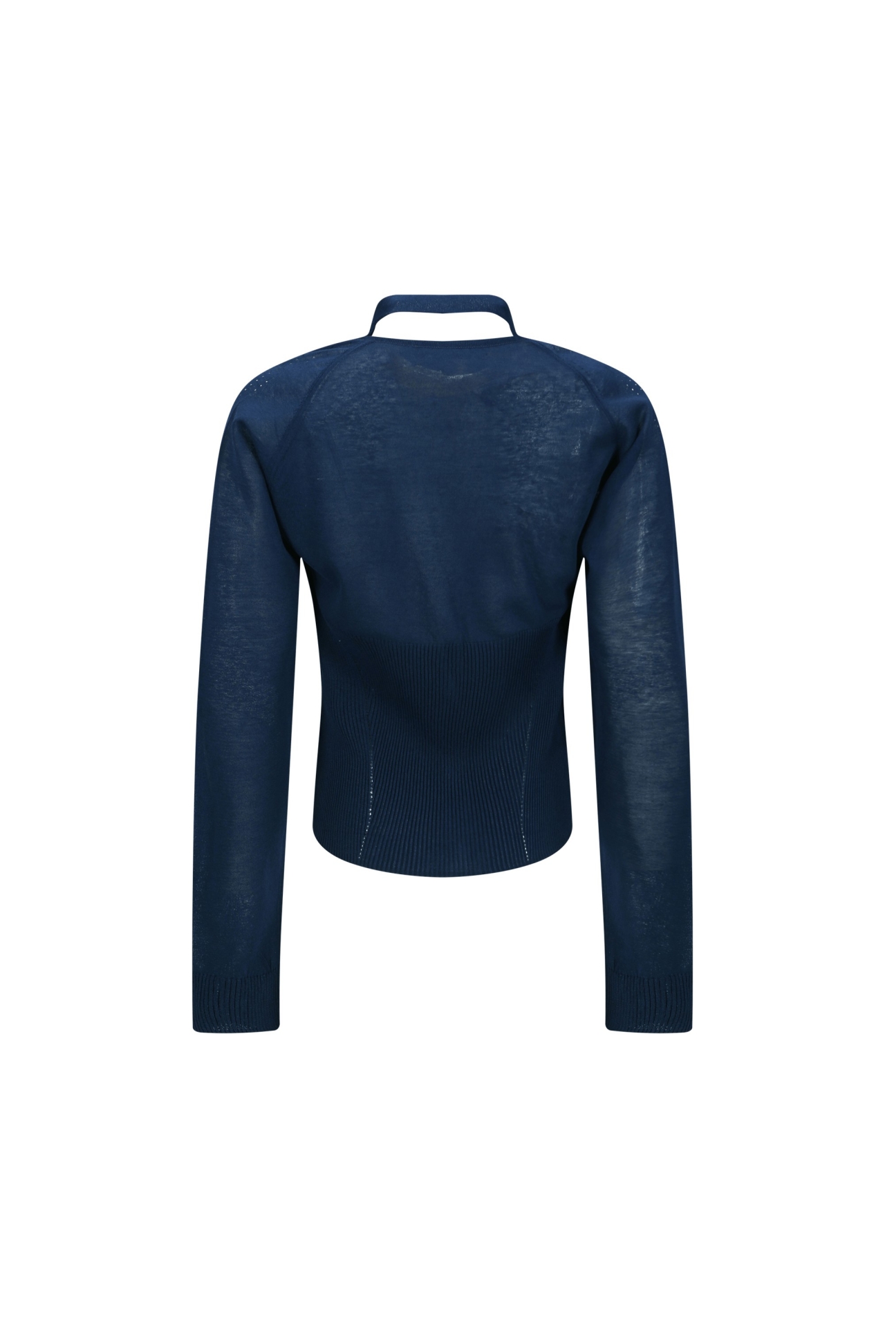 HALTER LAYERED KNIT TOP (S26KT9021NV)