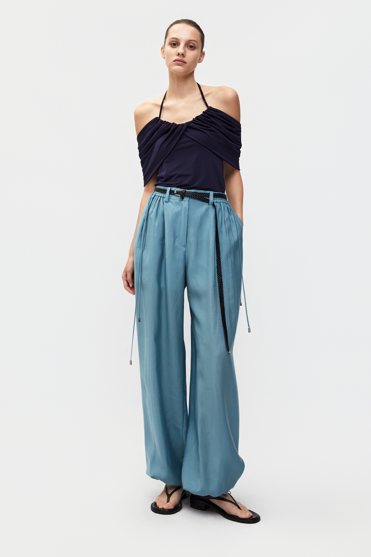 ELASTIC WAIST LOOSE PANTS (S26PT5021BL)