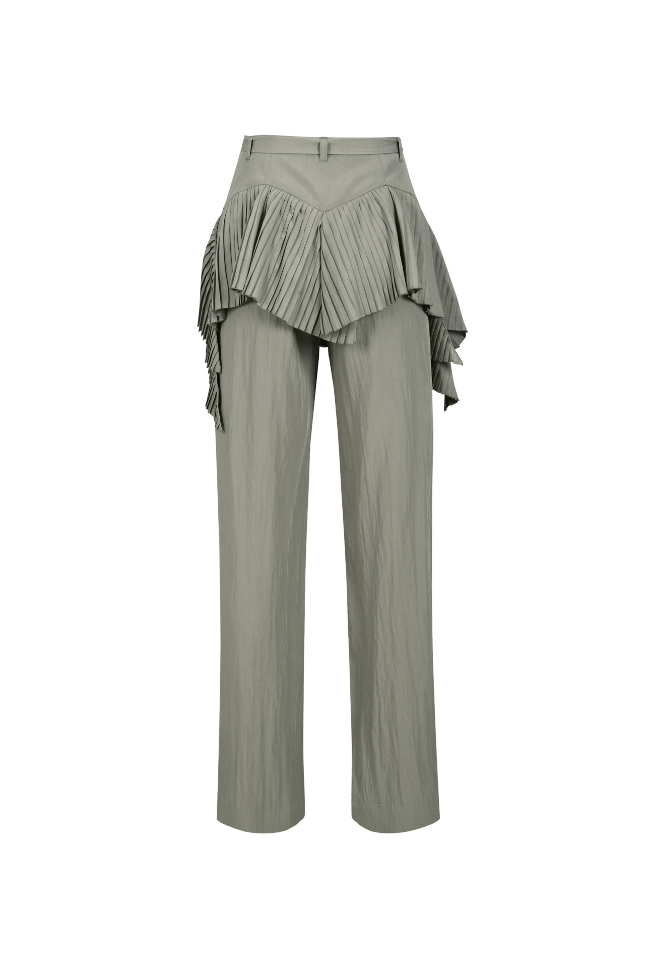 ASYMMETRICAL HEM FAUX TWO-PIECE PANTS (S26PT5063KK)