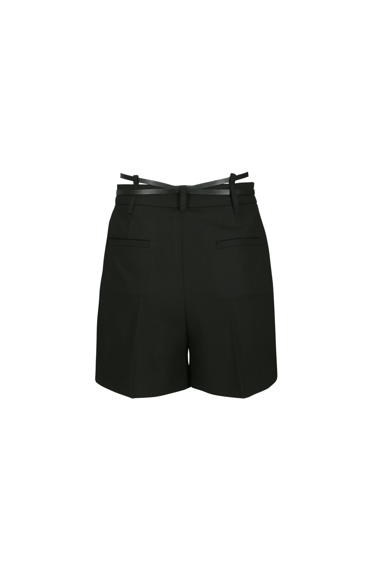 BELTED TUCK SHORTS (S26PT5101BK)