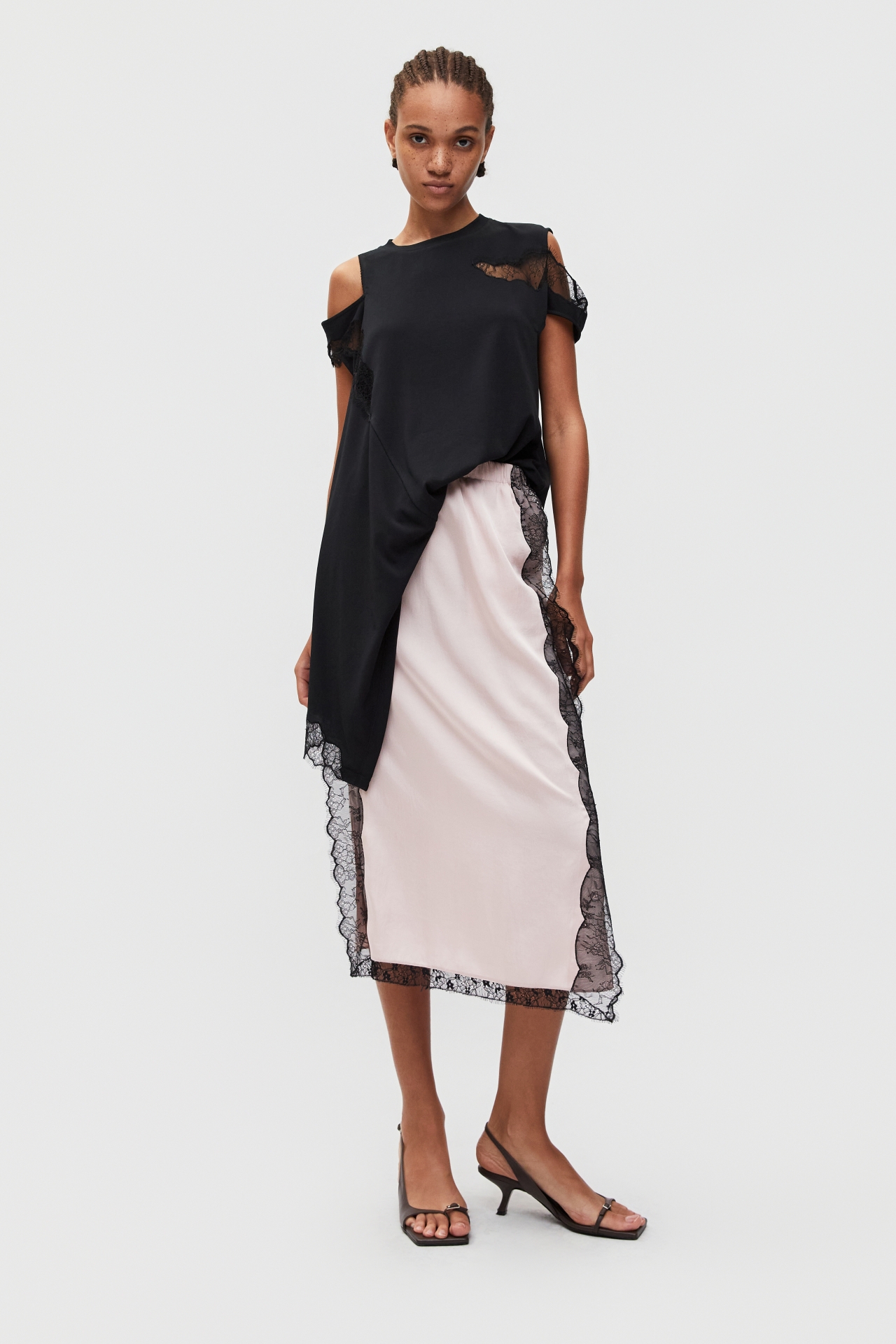 LACE-TRIMMED SKIRT (S26SK6021PK)