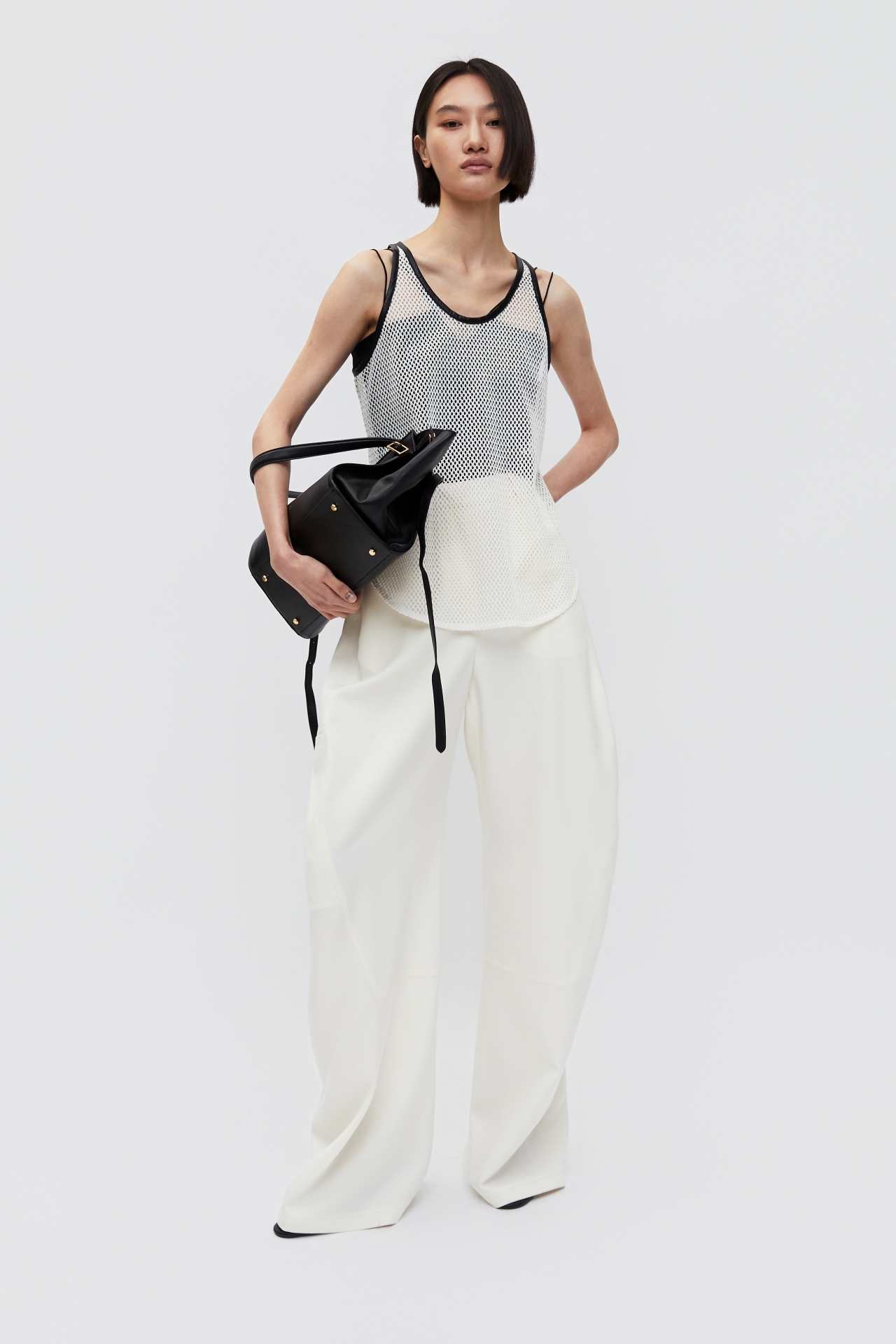 MESH SLEEVELESS TOP (S26TO10031IV)