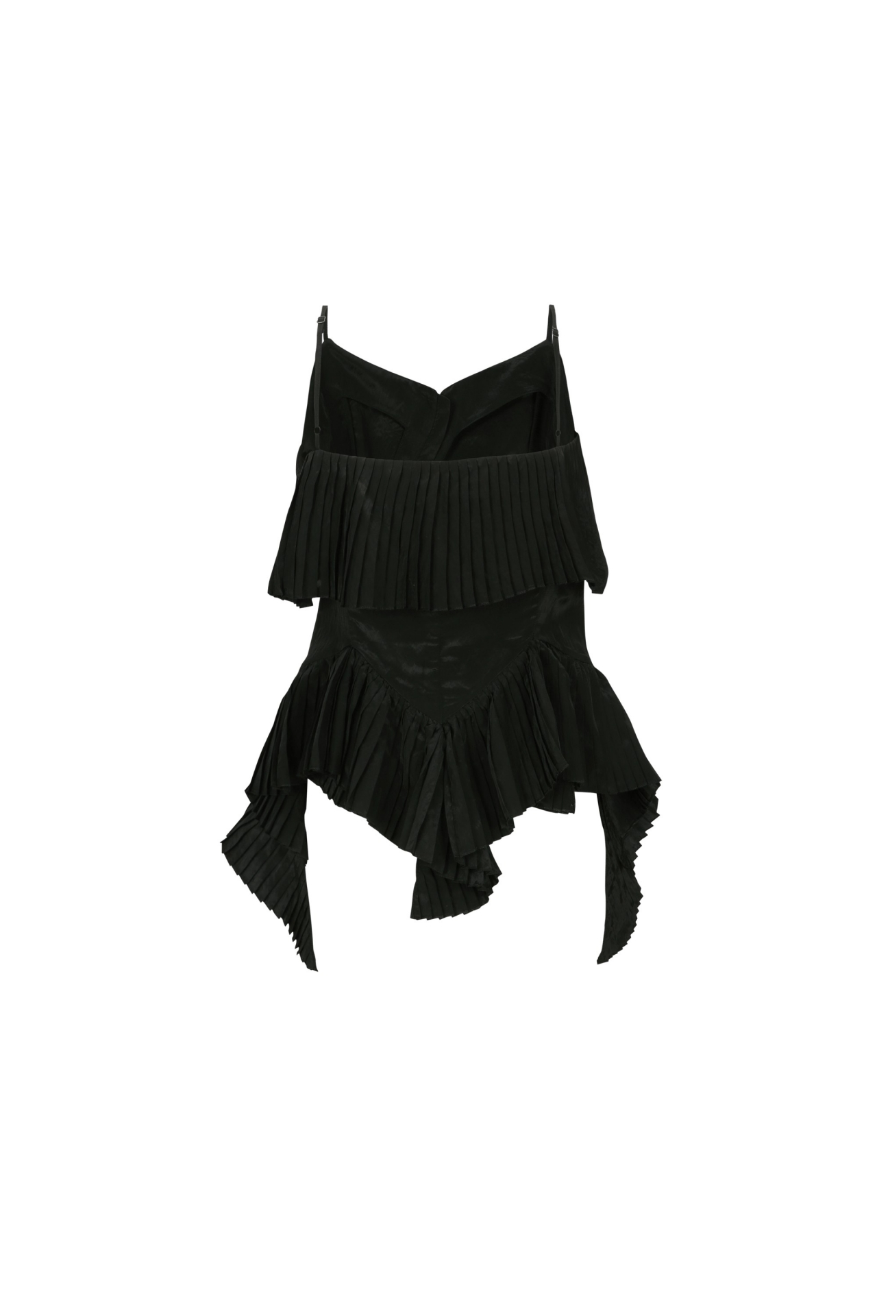 ASYMMETRIC PLEATED TOP (S26TO10061BK)