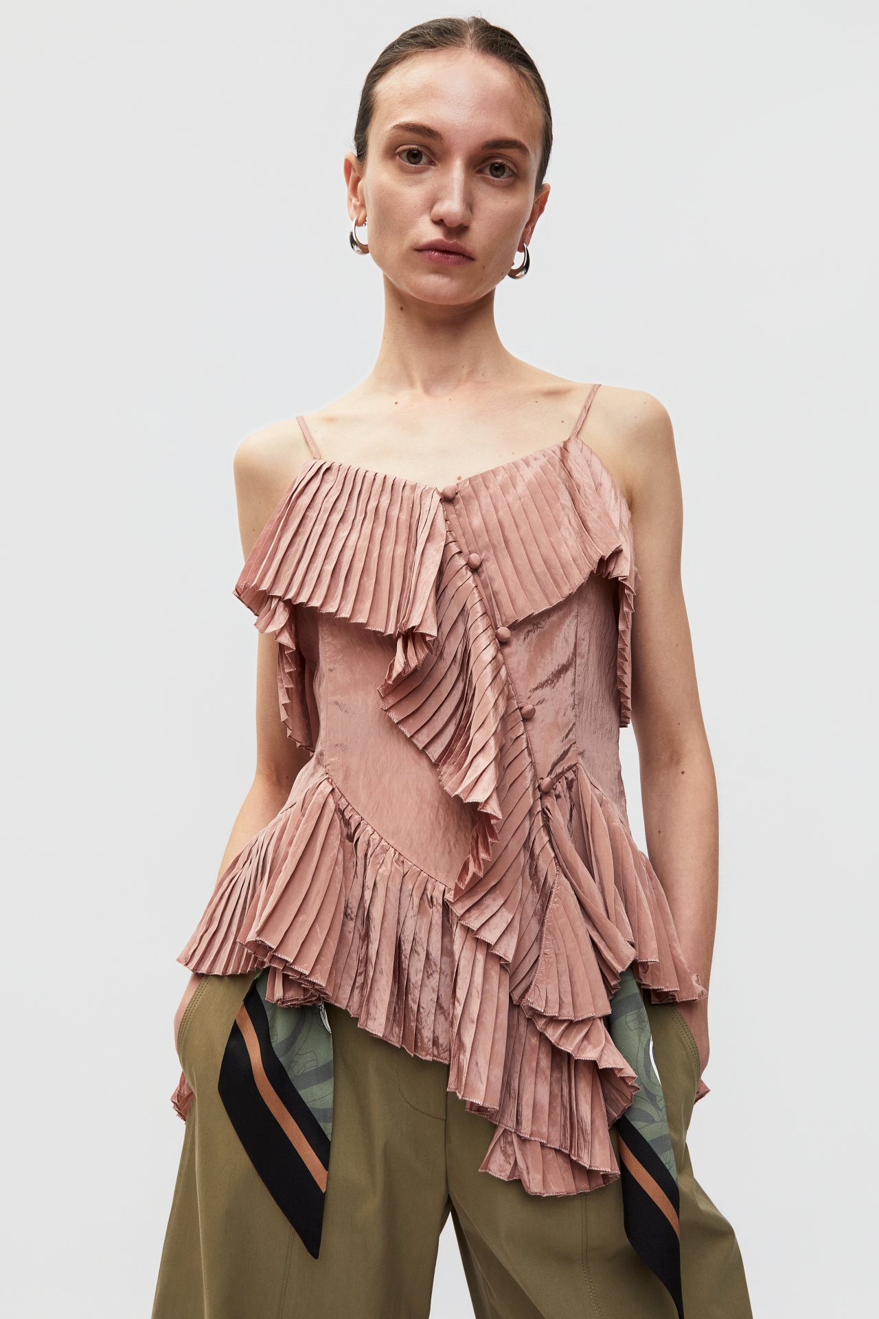 ASYMMETRIC PLEATED TOP (S26TO10061PK)