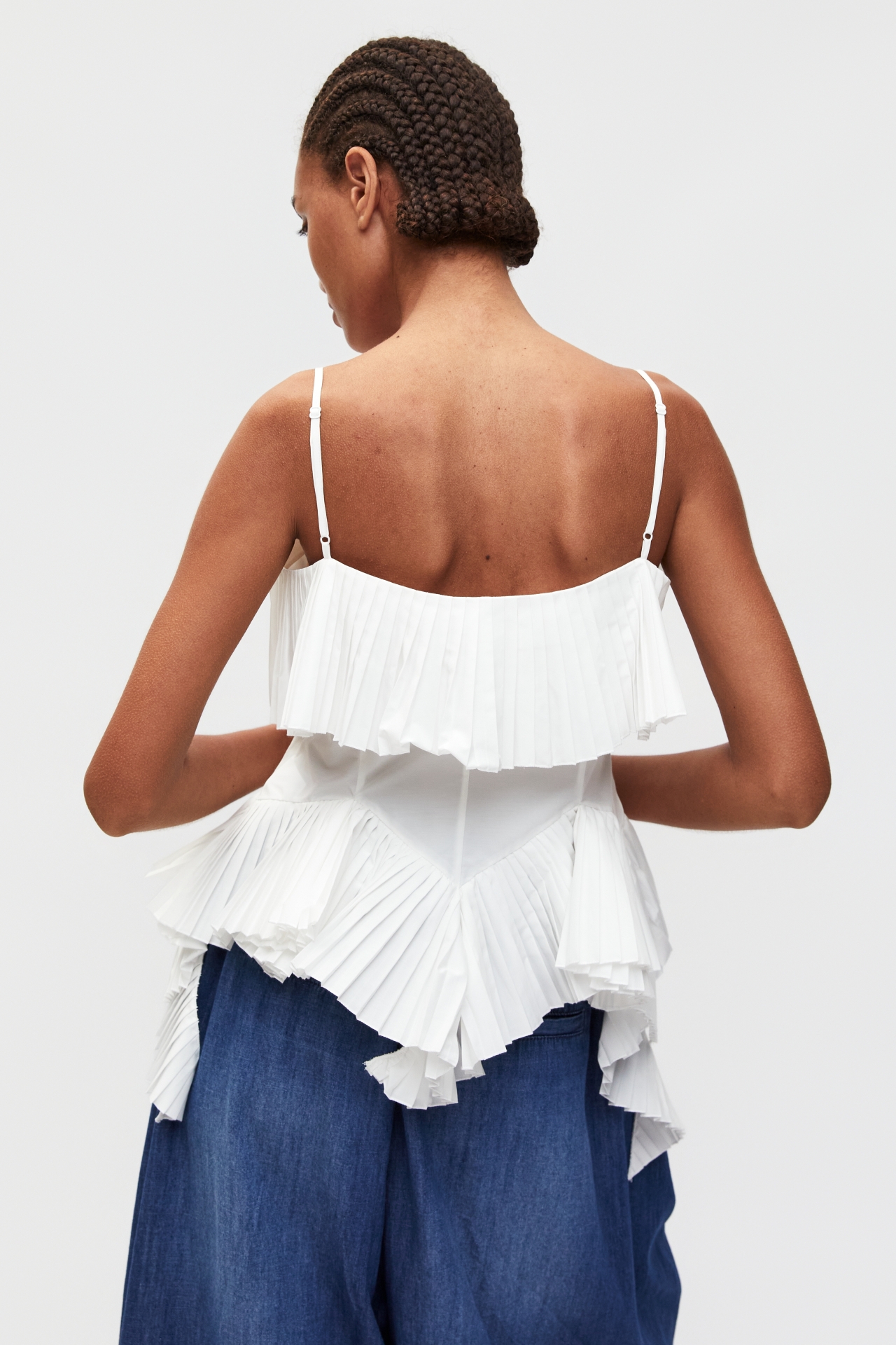 ASYMMETRIC PLEATED TOP (S26TO10062WH)