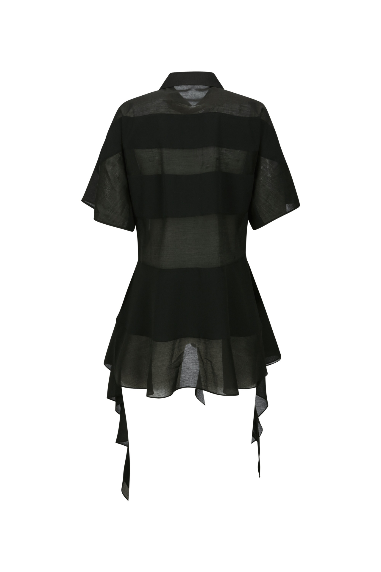 DRAPED HEM TOP (S26TO10071BK)